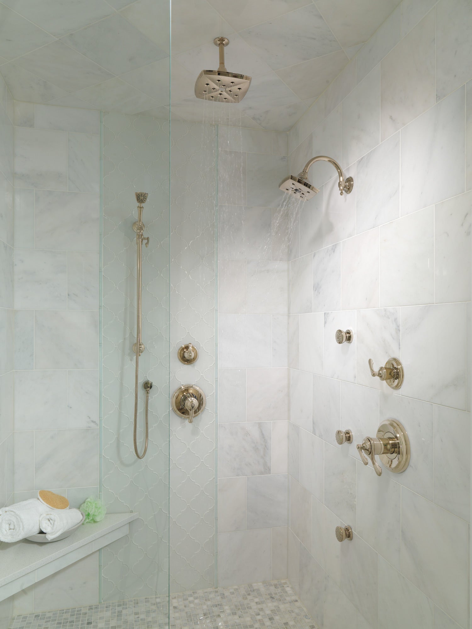 Brizo Essential™ Shower 6" Ceiling Mount Shower Arm And Round Flange