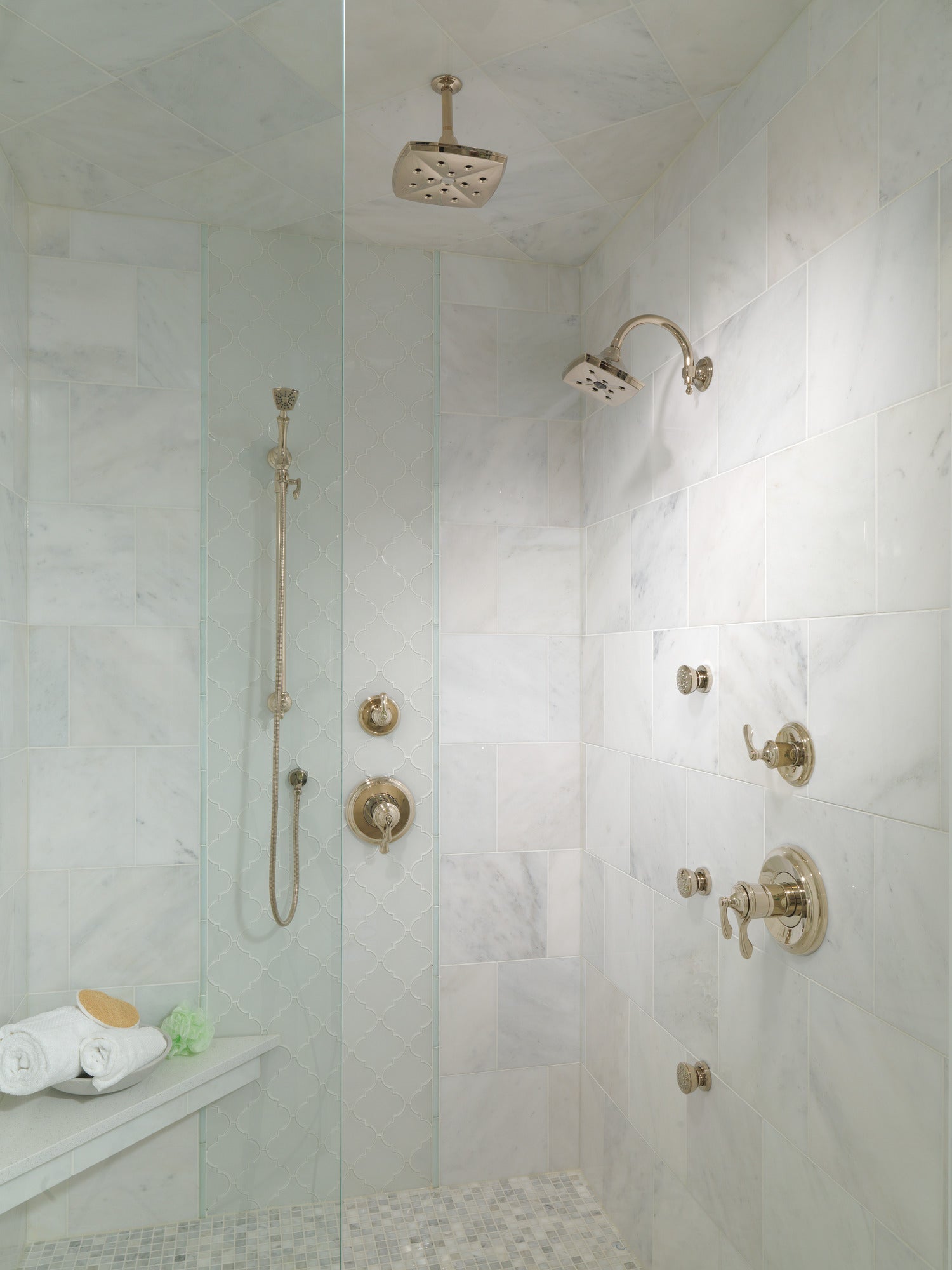 Brizo Essential™ Shower 6" Ceiling Mount Shower Arm And Round Flange