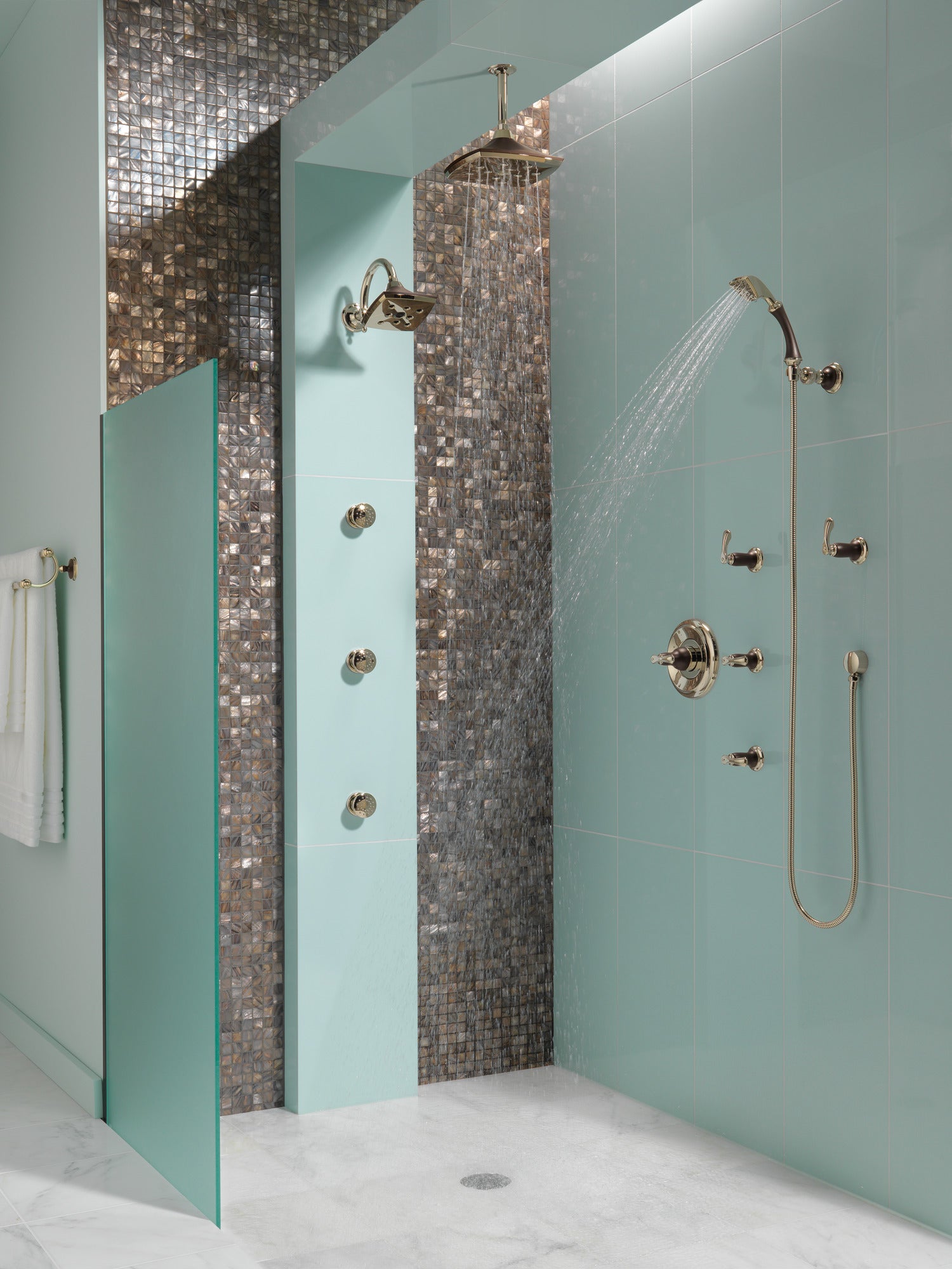 Brizo Essential™ Shower 6" Ceiling Mount Shower Arm And Round Flange