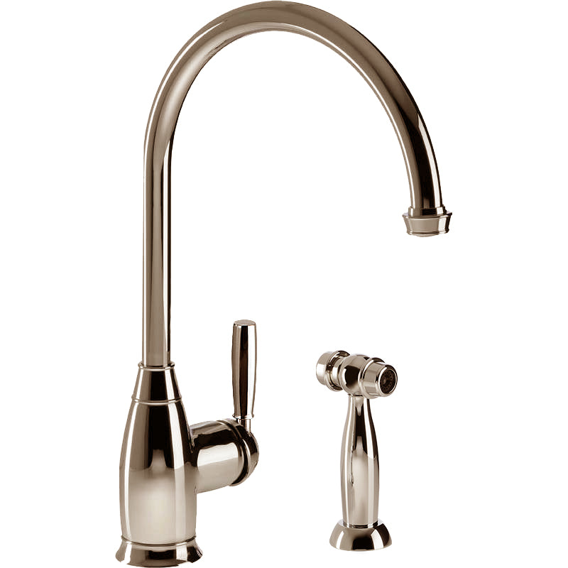 Charlotte Traditional Solid Brass Kitchen Faucet with Sidespray