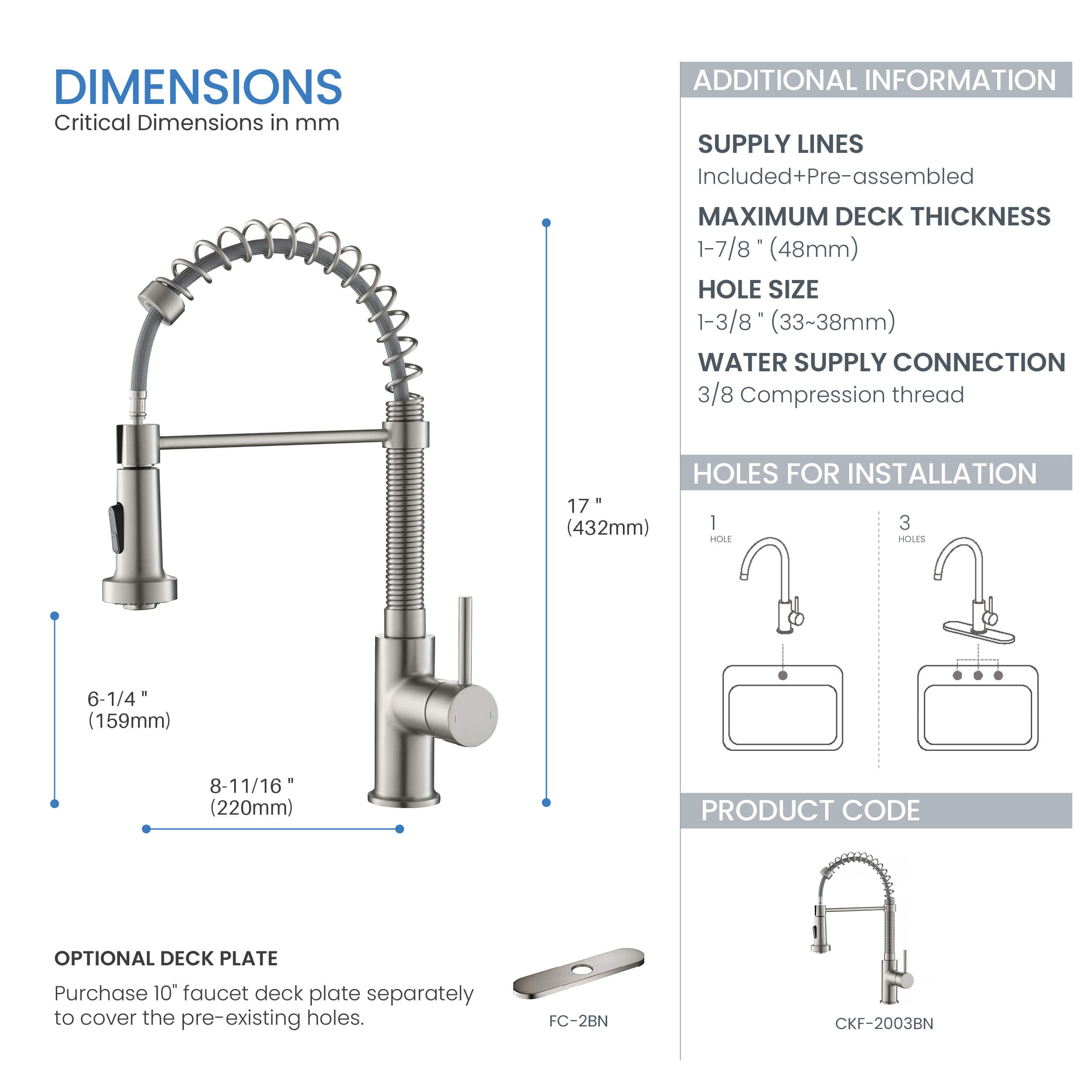 Genova Commercial Style Single Handle Pull Down Kitchen Sink Faucet