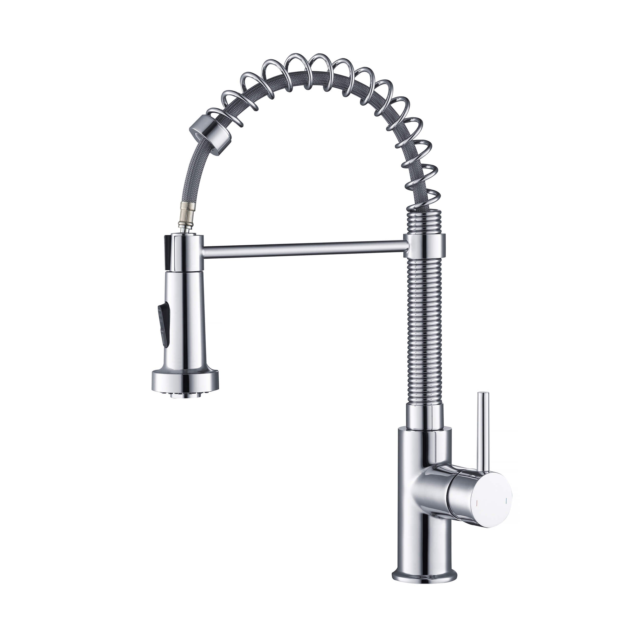 Genova Commercial Style Single Handle Pull Down Kitchen Sink Faucet