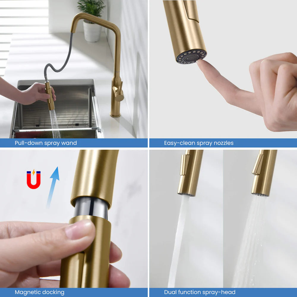 Tampa Single Handle Pull Down Kitchen Sink Faucet