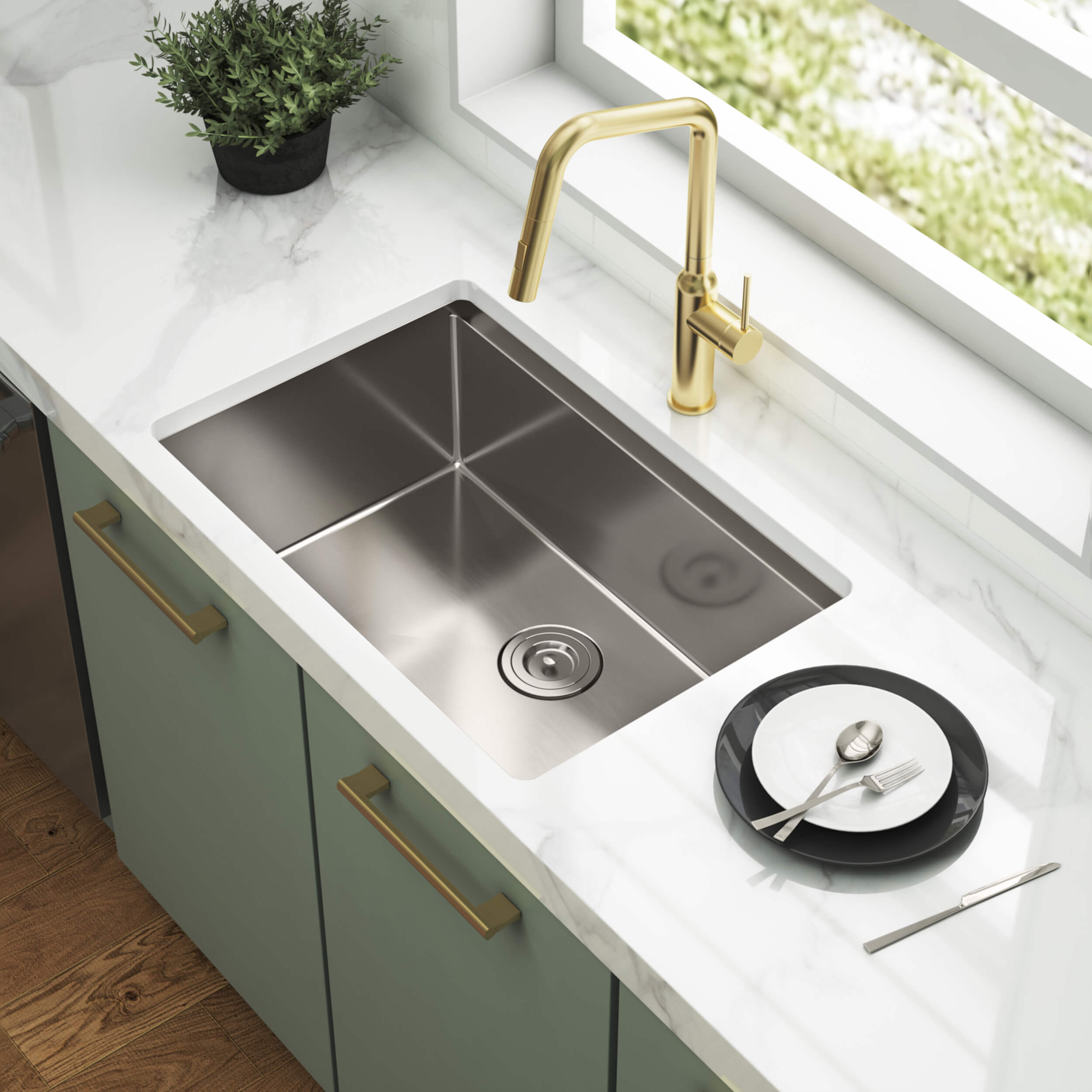 Tampa Single Handle Pull Down Kitchen Sink Faucet