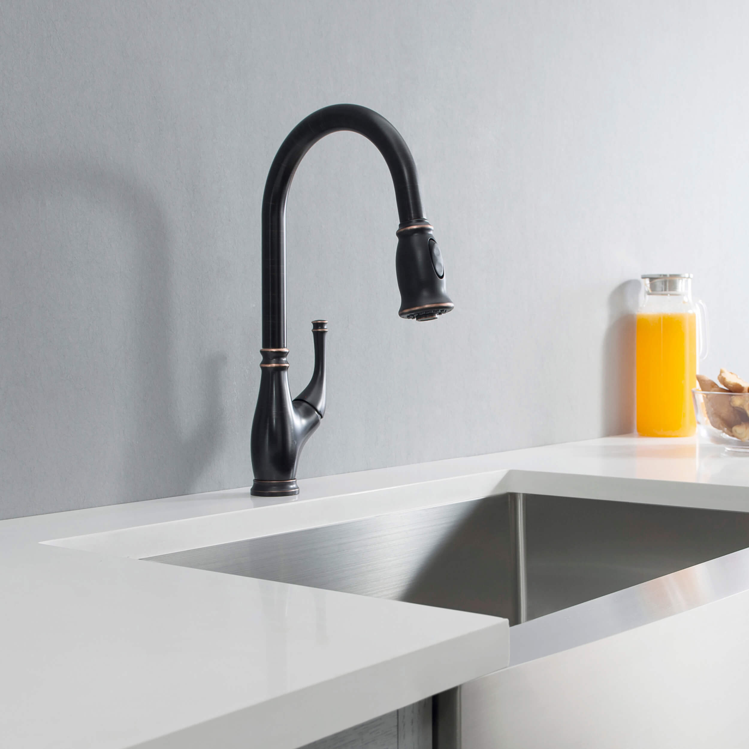 Omaha Single Handle Pull Down Kitchen Sink Faucet