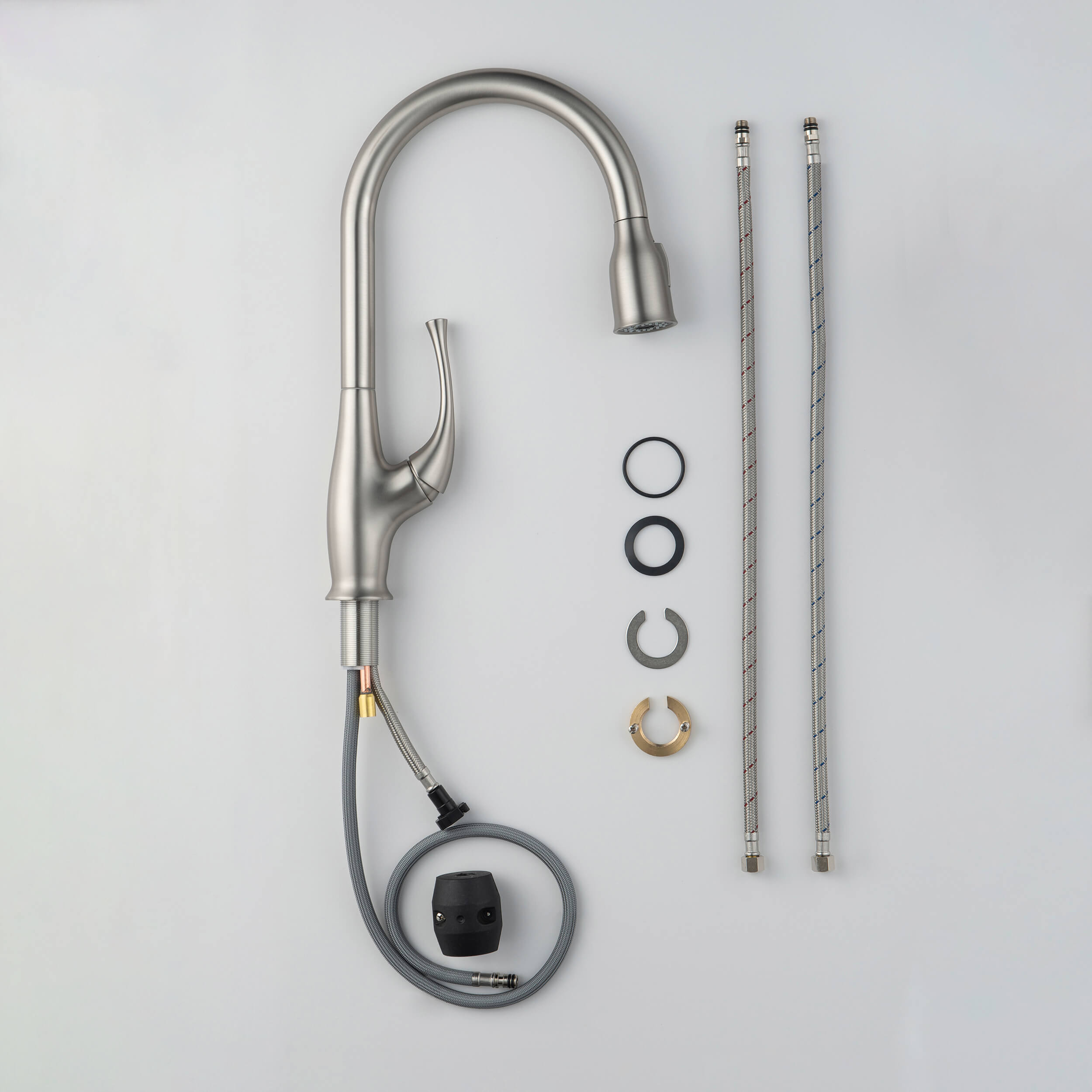 Kansas Single Handle Pull Down Kitchen Sink Faucet