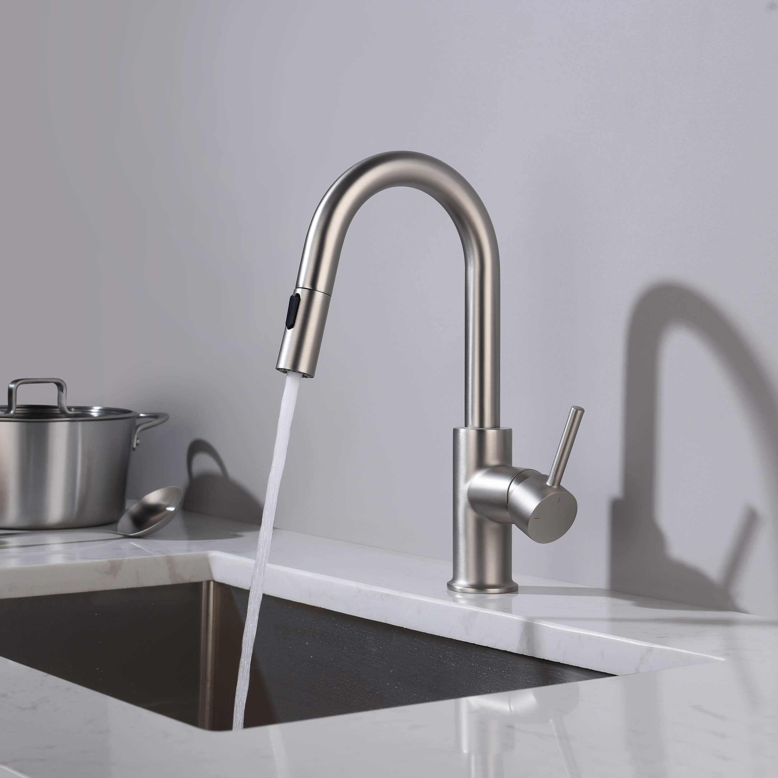 Halo Single Handle Pull Down Kitchen & Bar Sink Faucet