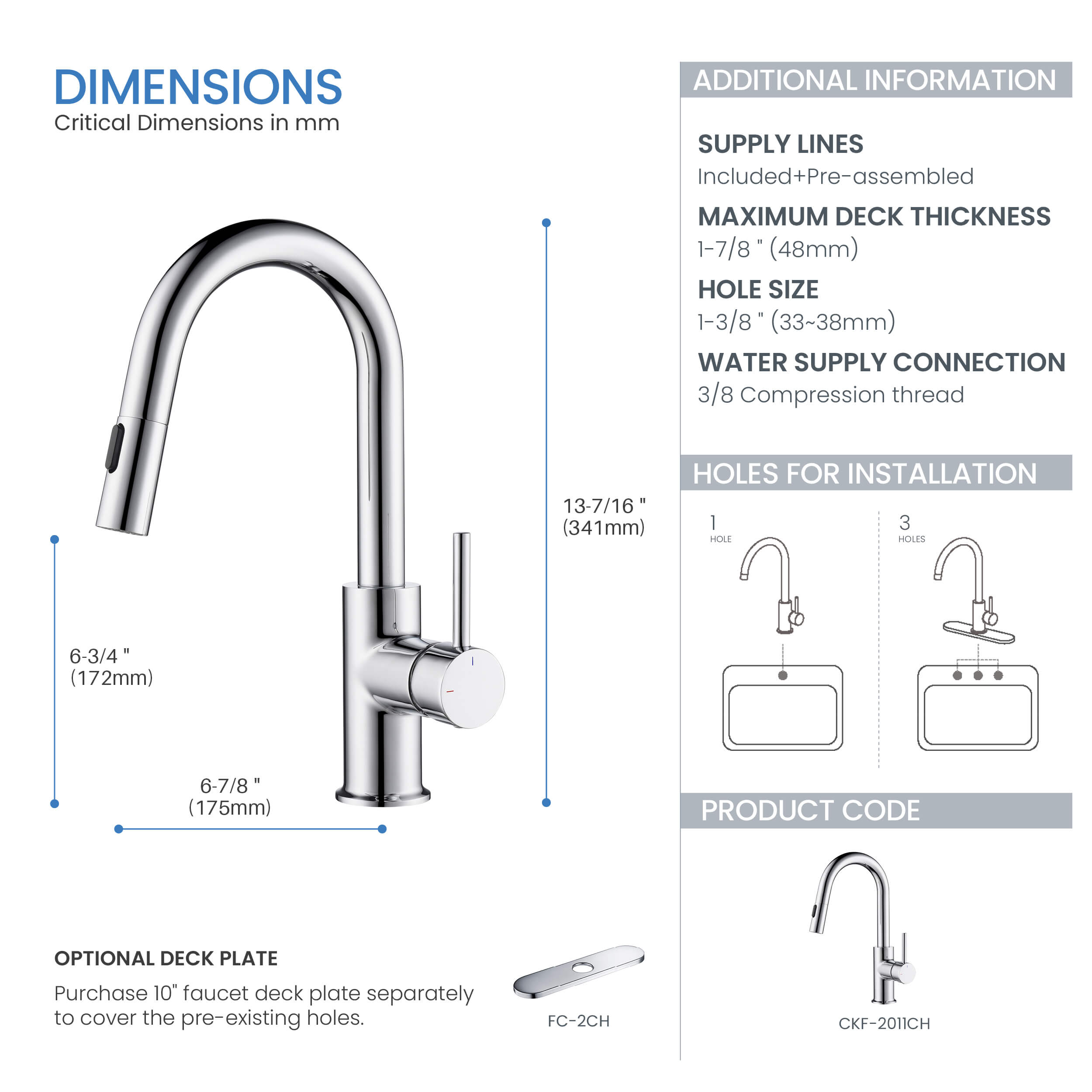 Halo Single Handle Pull Down Kitchen & Bar Sink Faucet