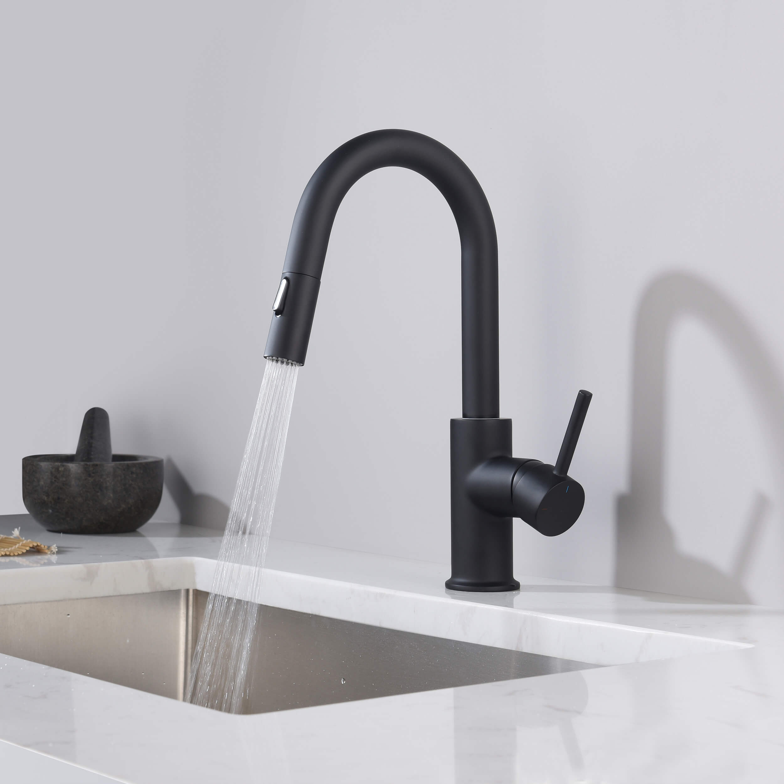 Halo Single Handle Pull Down Kitchen & Bar Sink Faucet