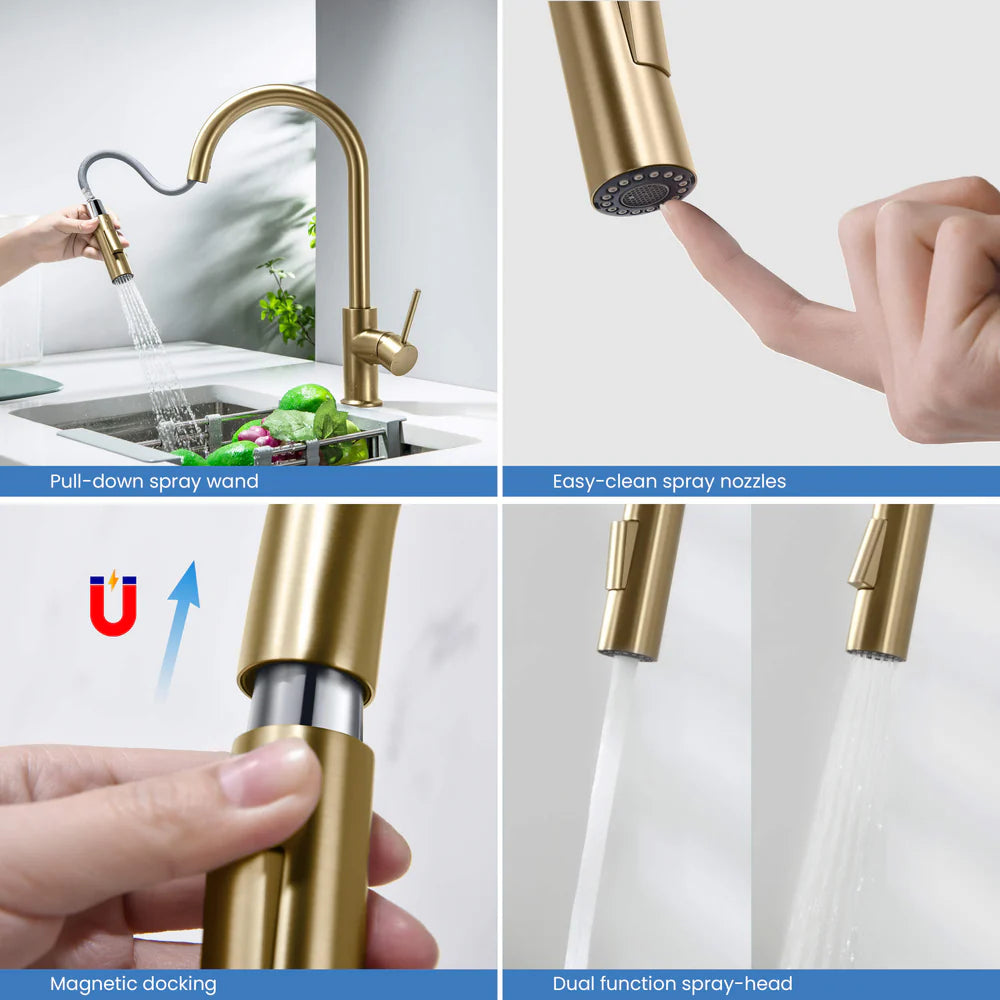 Halo Single Handle Pull Down Kitchen Faucet