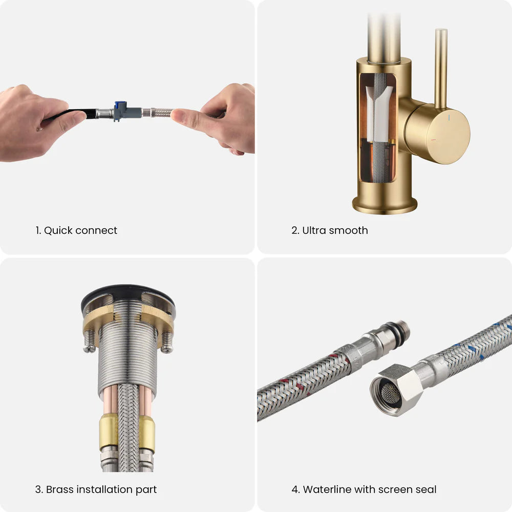 Halo Single Handle Pull Down Kitchen Faucet