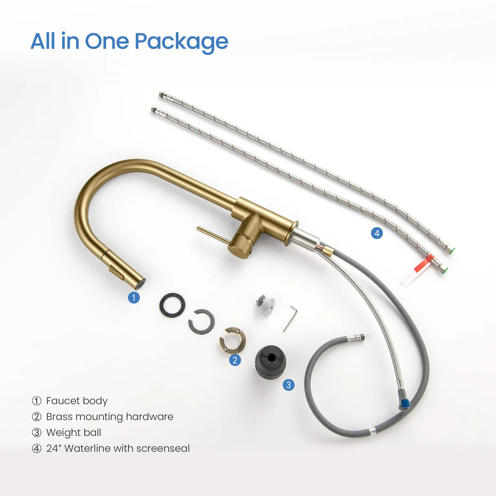 Halo Single Handle Pull Down Kitchen Faucet