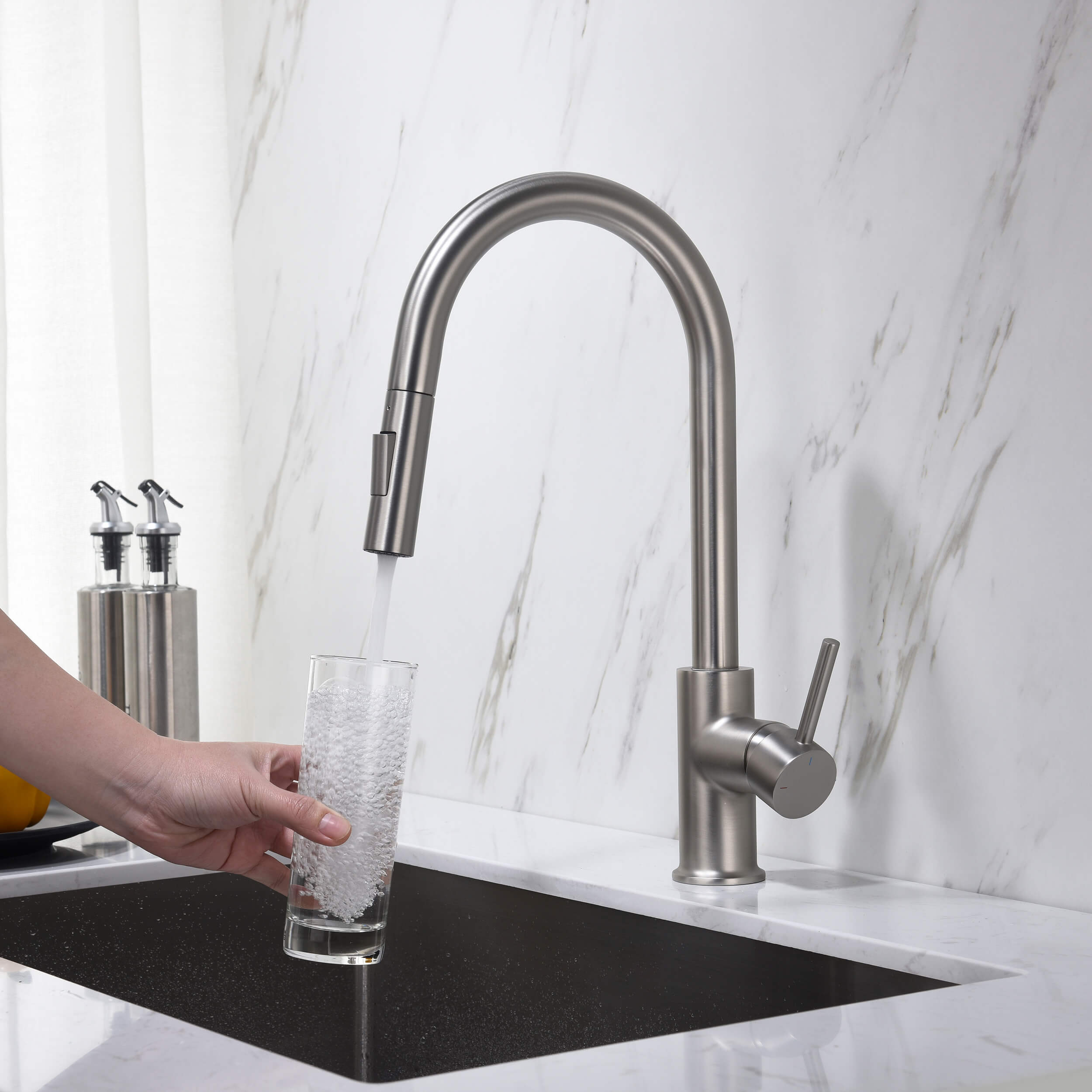 Halo Single Handle Pull Down Kitchen Faucet