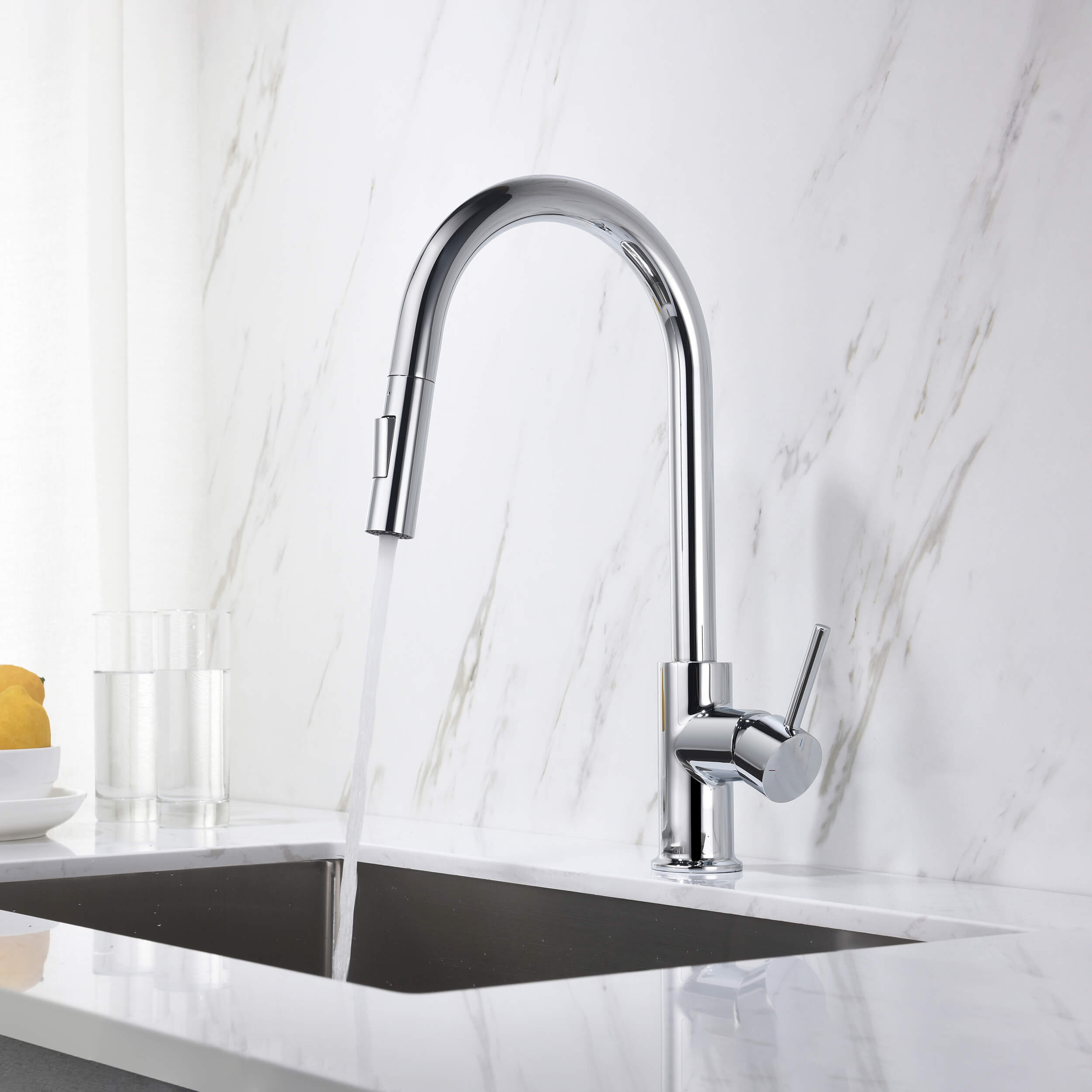 Halo Single Handle Pull Down Kitchen Faucet