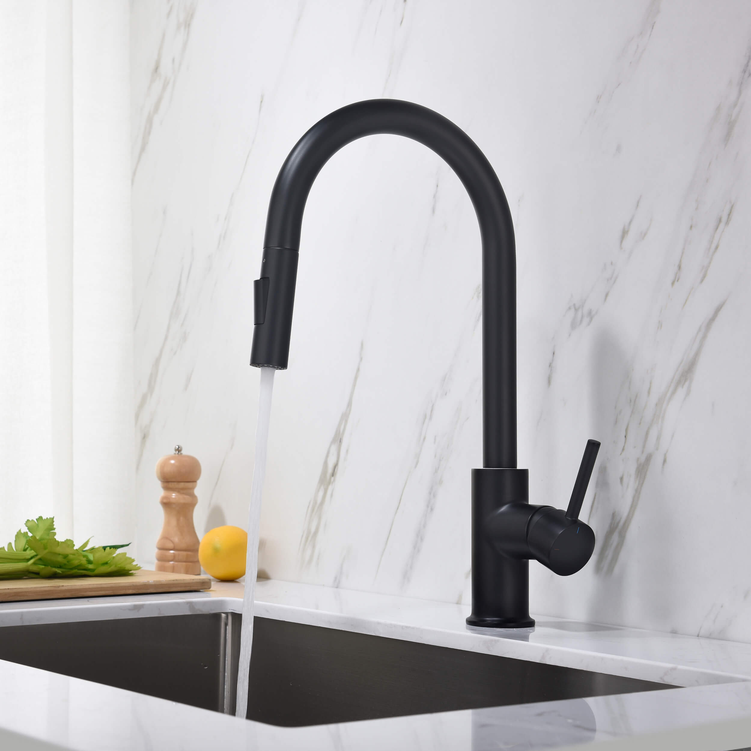 Halo Single Handle Pull Down Kitchen Faucet