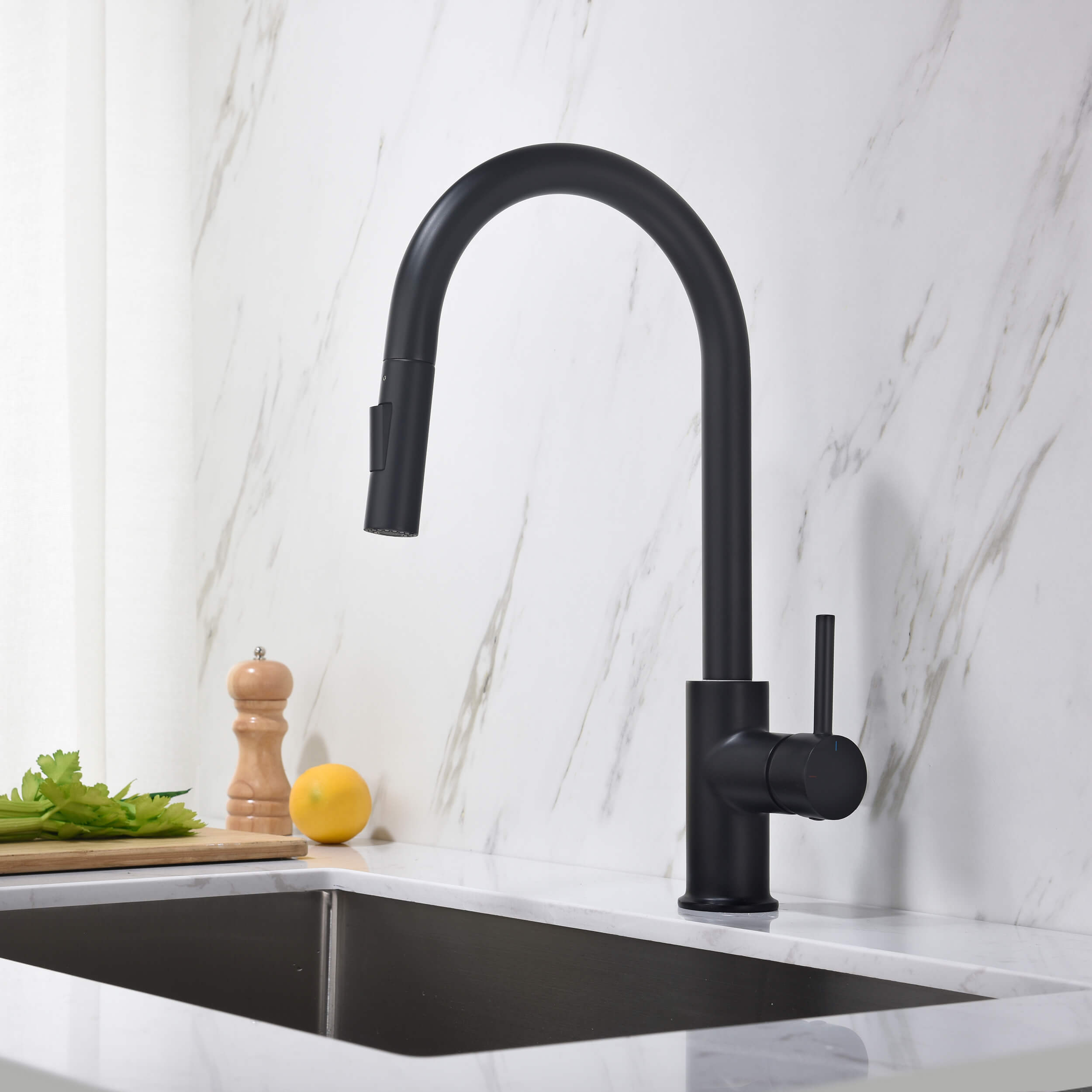 Halo Single Handle Pull Down Kitchen Faucet