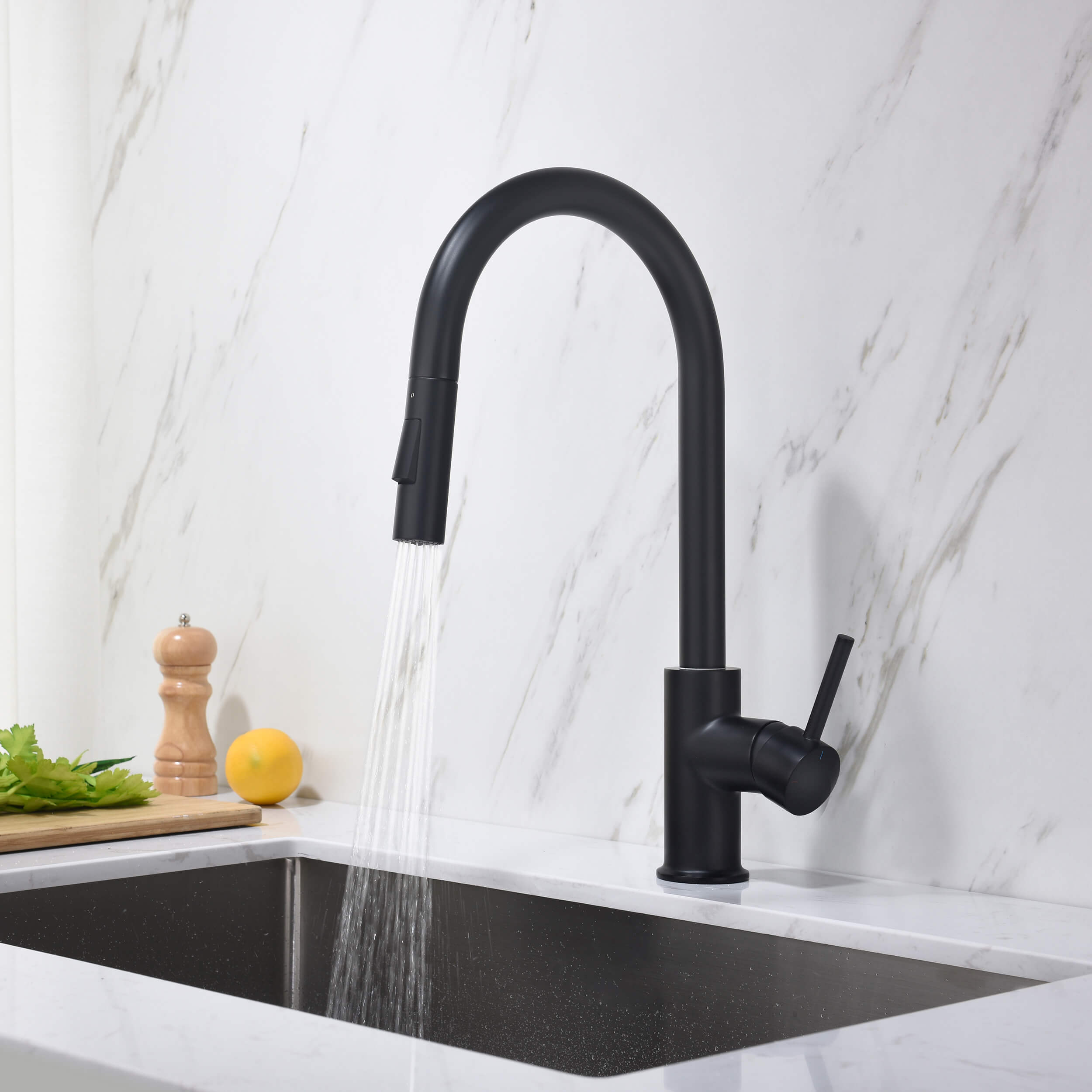 Halo Single Handle Pull Down Kitchen Faucet