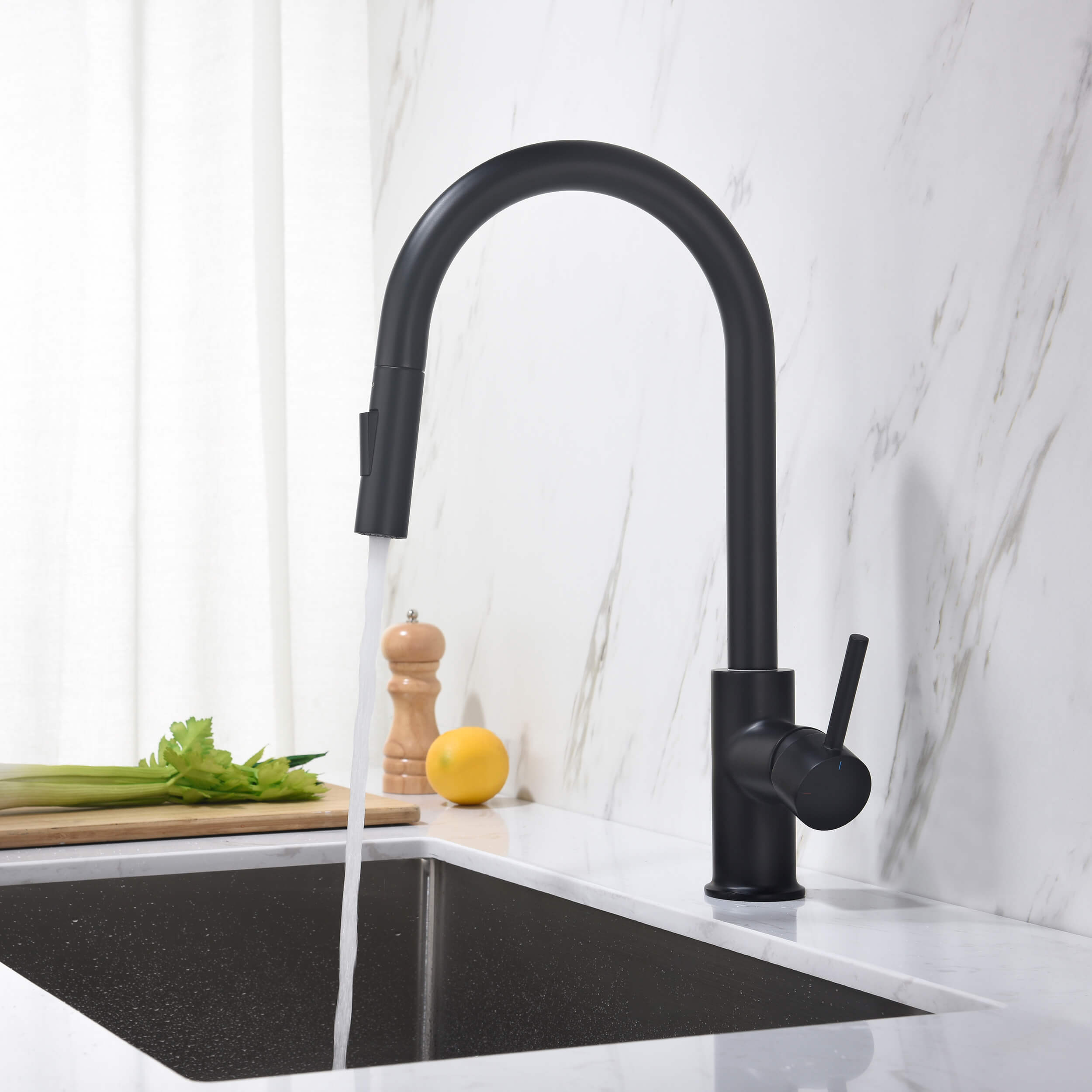 Halo Single Handle Pull Down Kitchen Faucet
