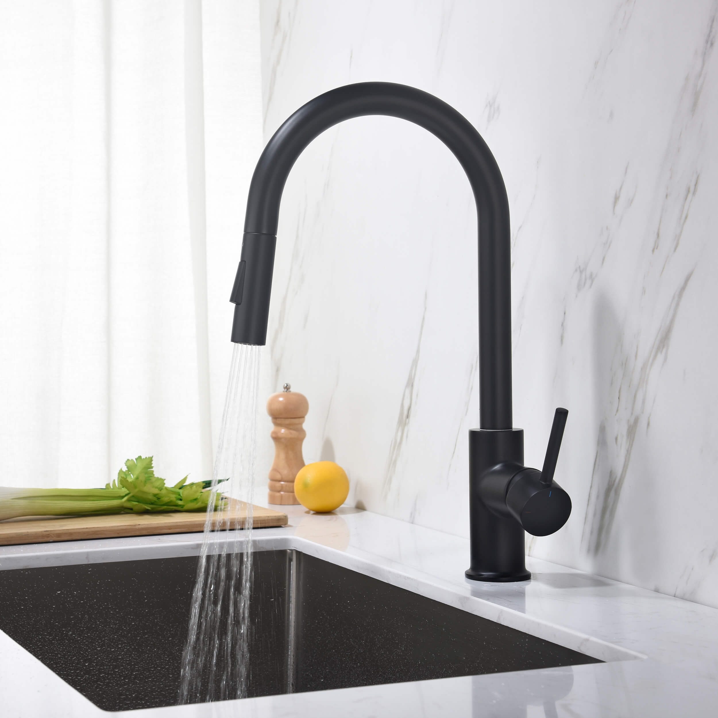 Halo Single Handle Pull Down Kitchen Faucet