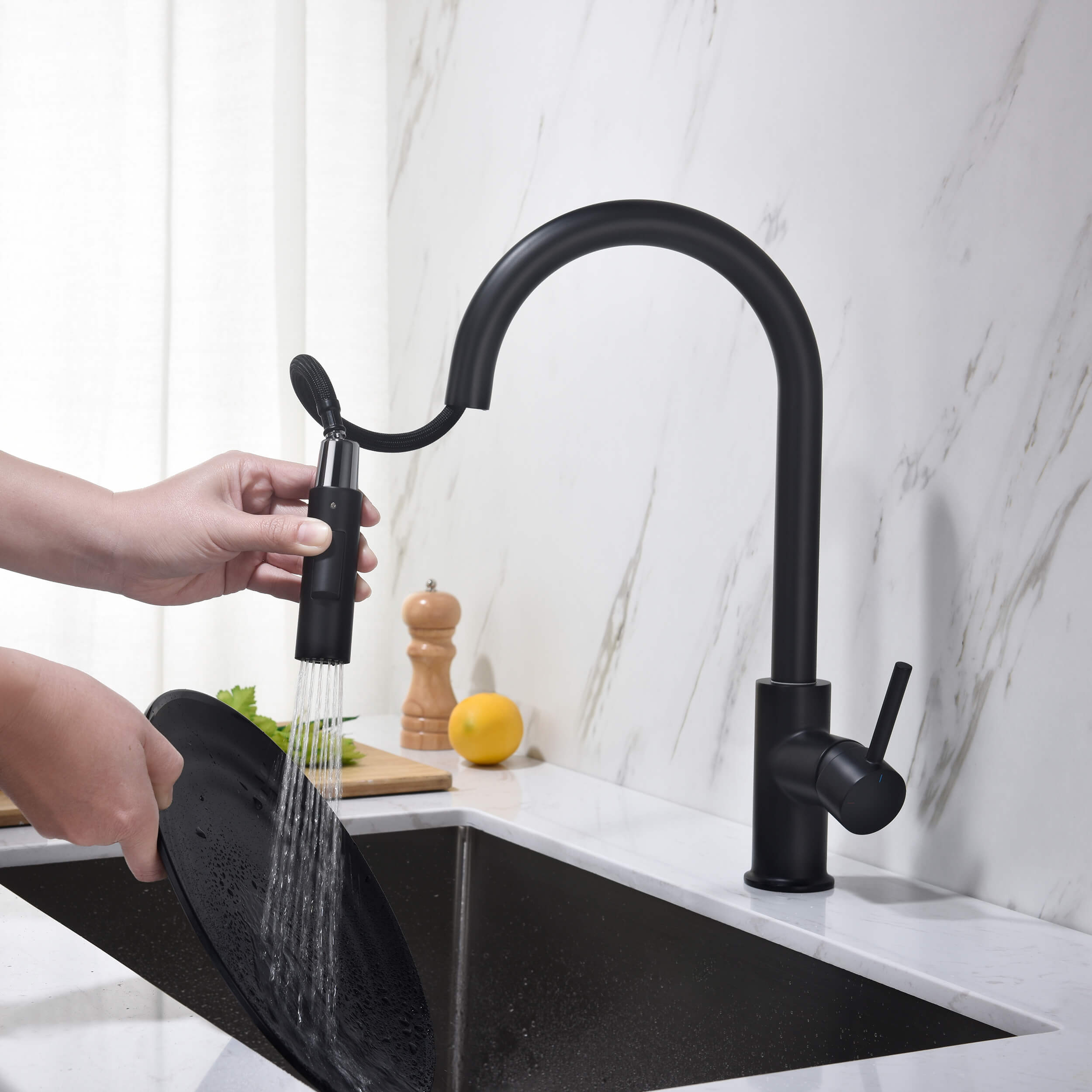 Halo Single Handle Pull Down Kitchen Faucet