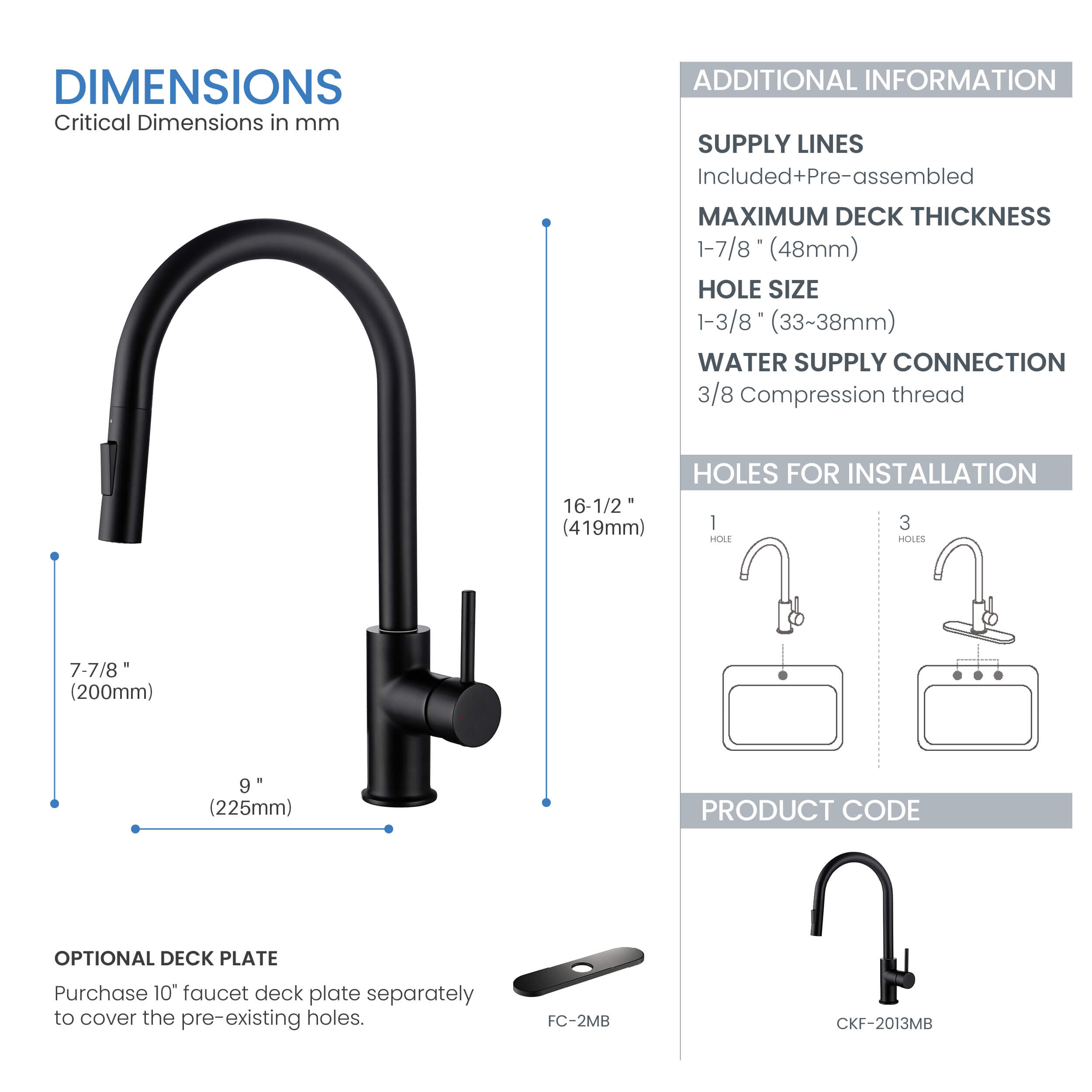 Halo Single Handle Pull Down Kitchen Faucet