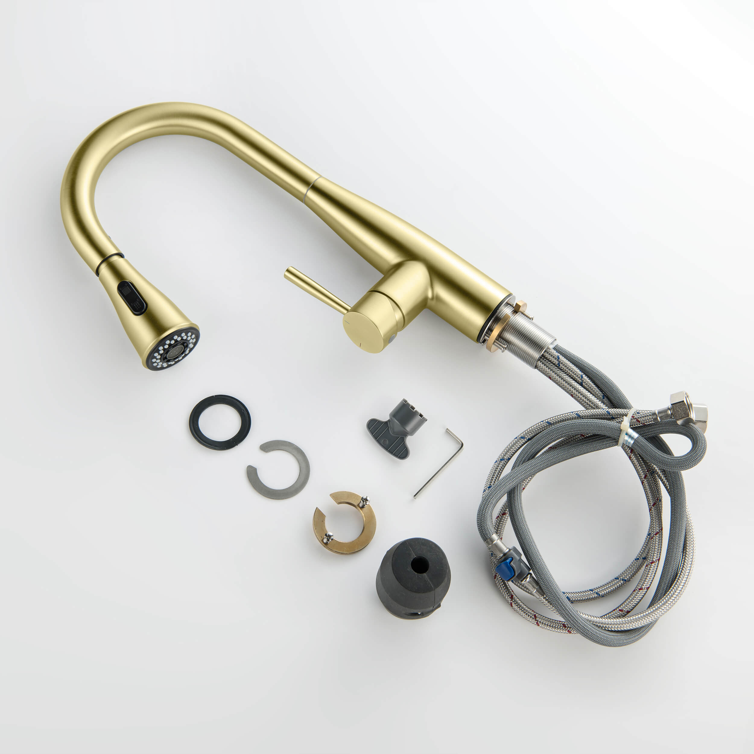 Plano Single Handle Pull Down Kitchen Sink Faucet