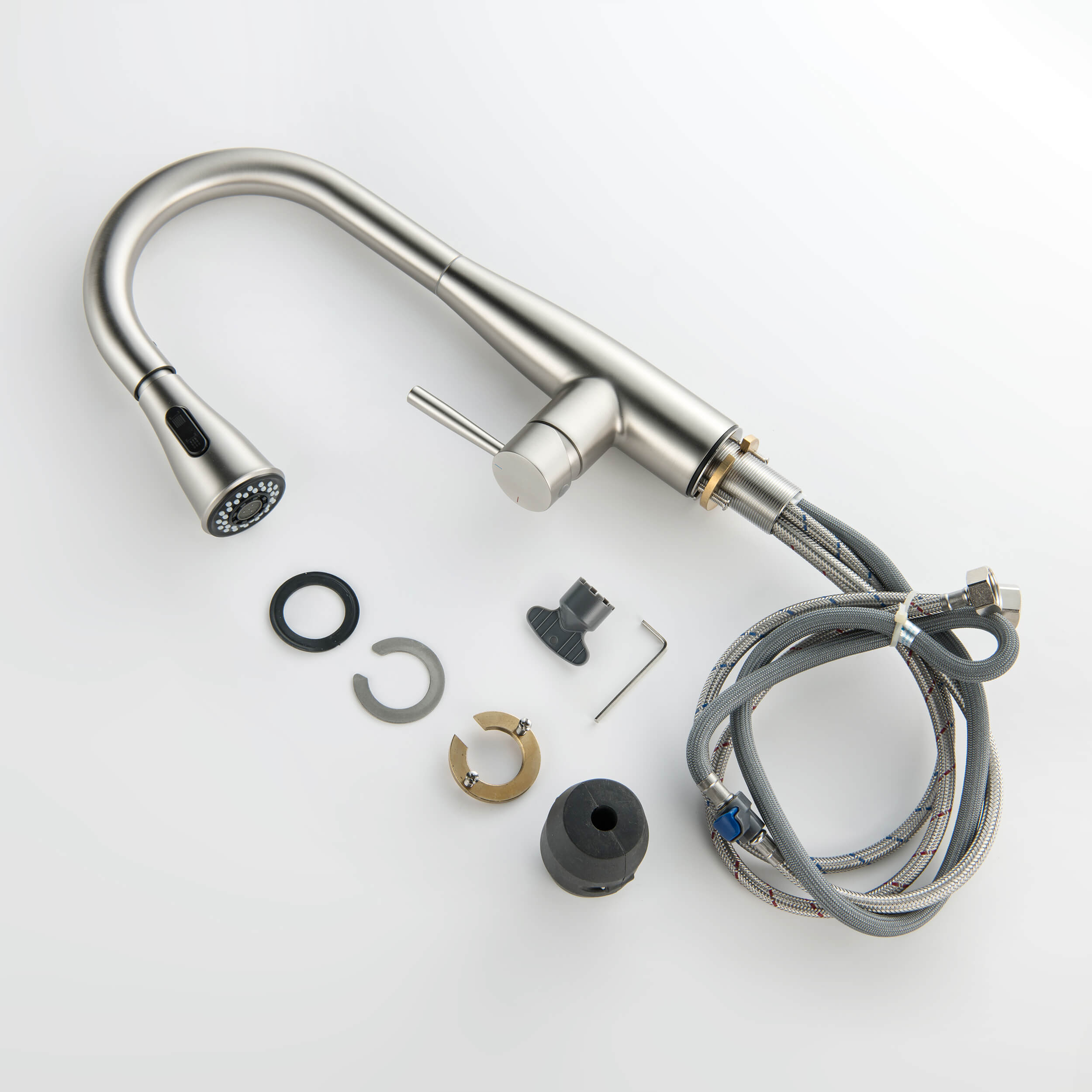 Plano Single Handle Pull Down Kitchen Sink Faucet