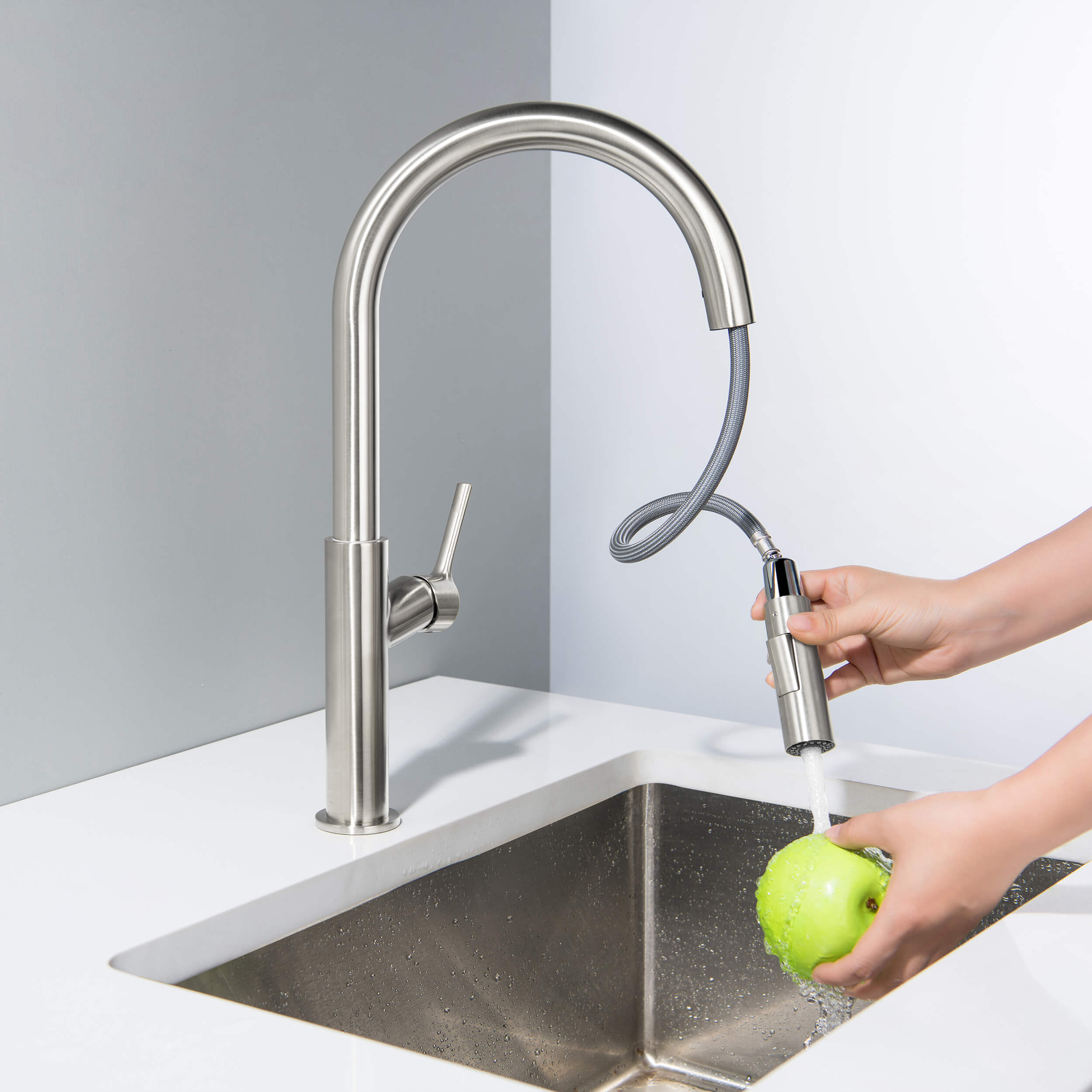 Neo Single Handle Pull Down Kitchen Sink Faucet