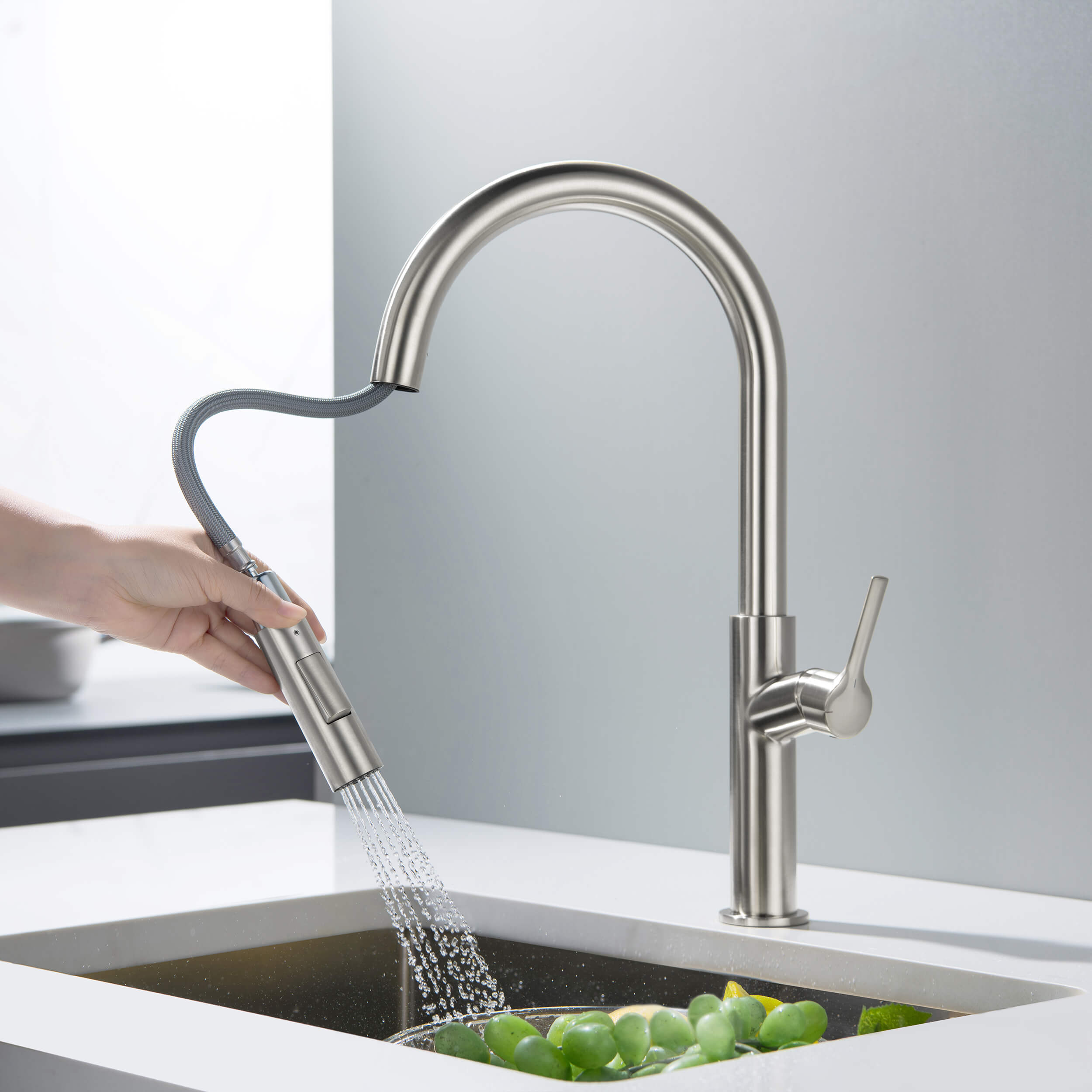 Neo Single Handle Pull Down Kitchen Sink Faucet