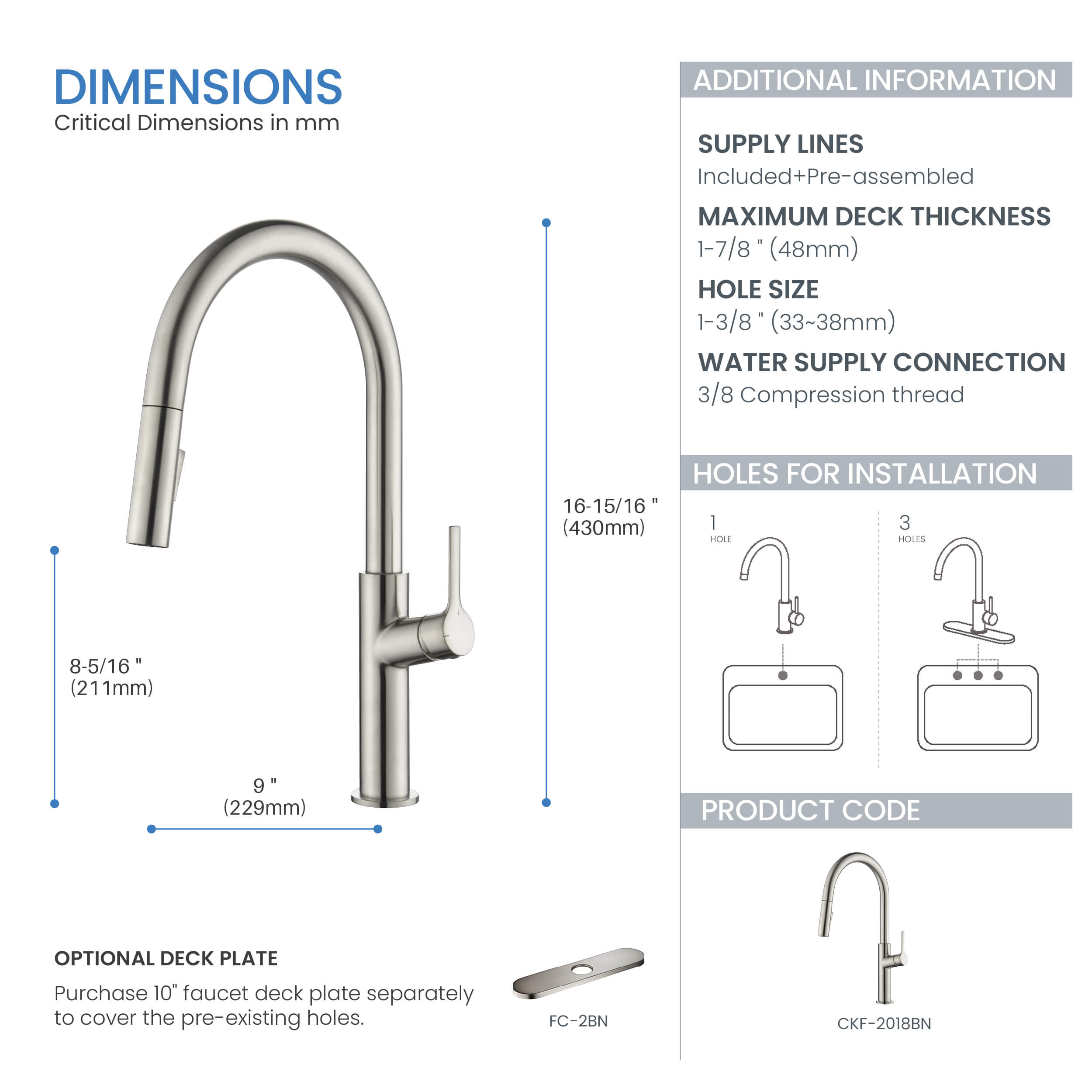 Neo Single Handle Pull Down Kitchen Sink Faucet