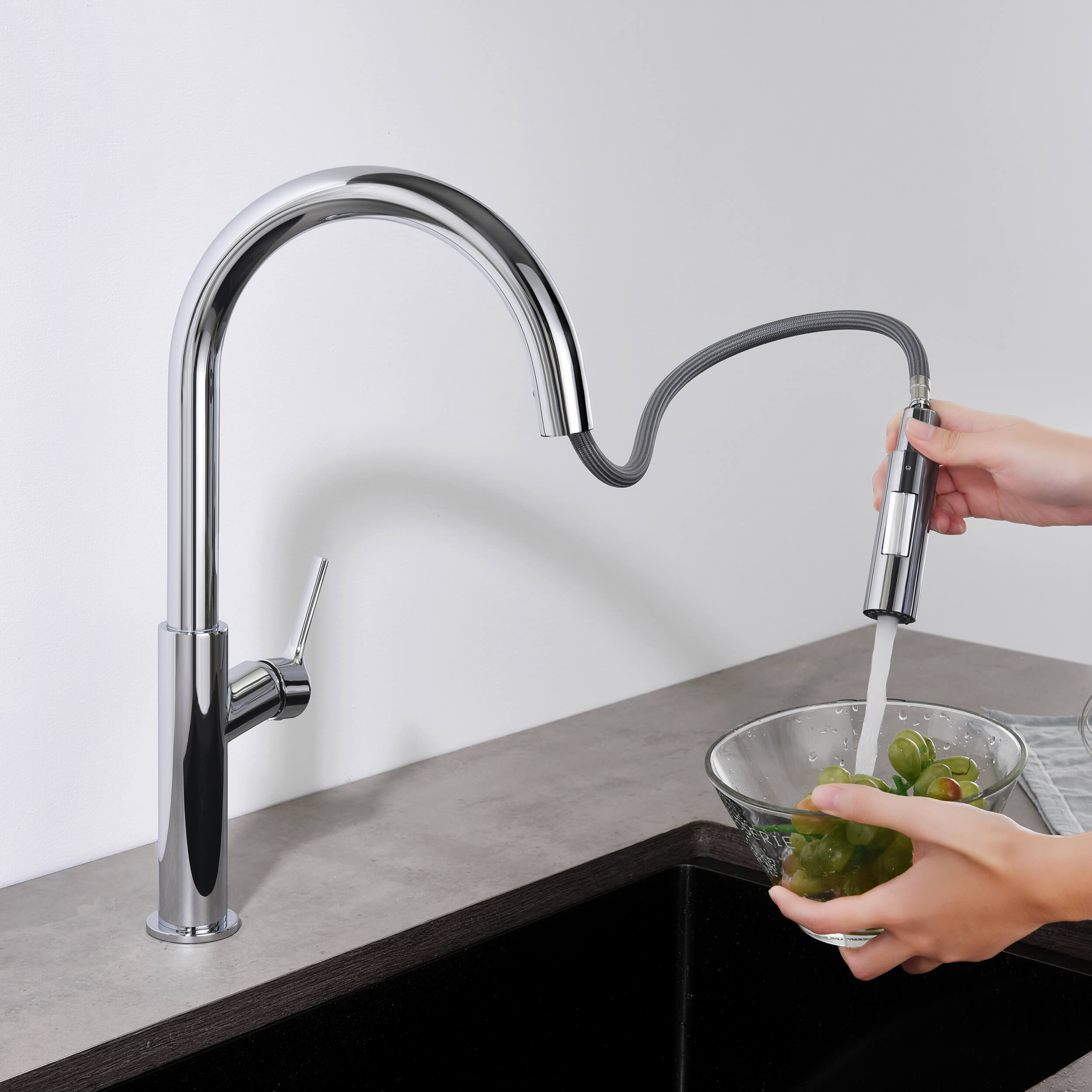 Neo Single Handle Pull Down Kitchen Sink Faucet