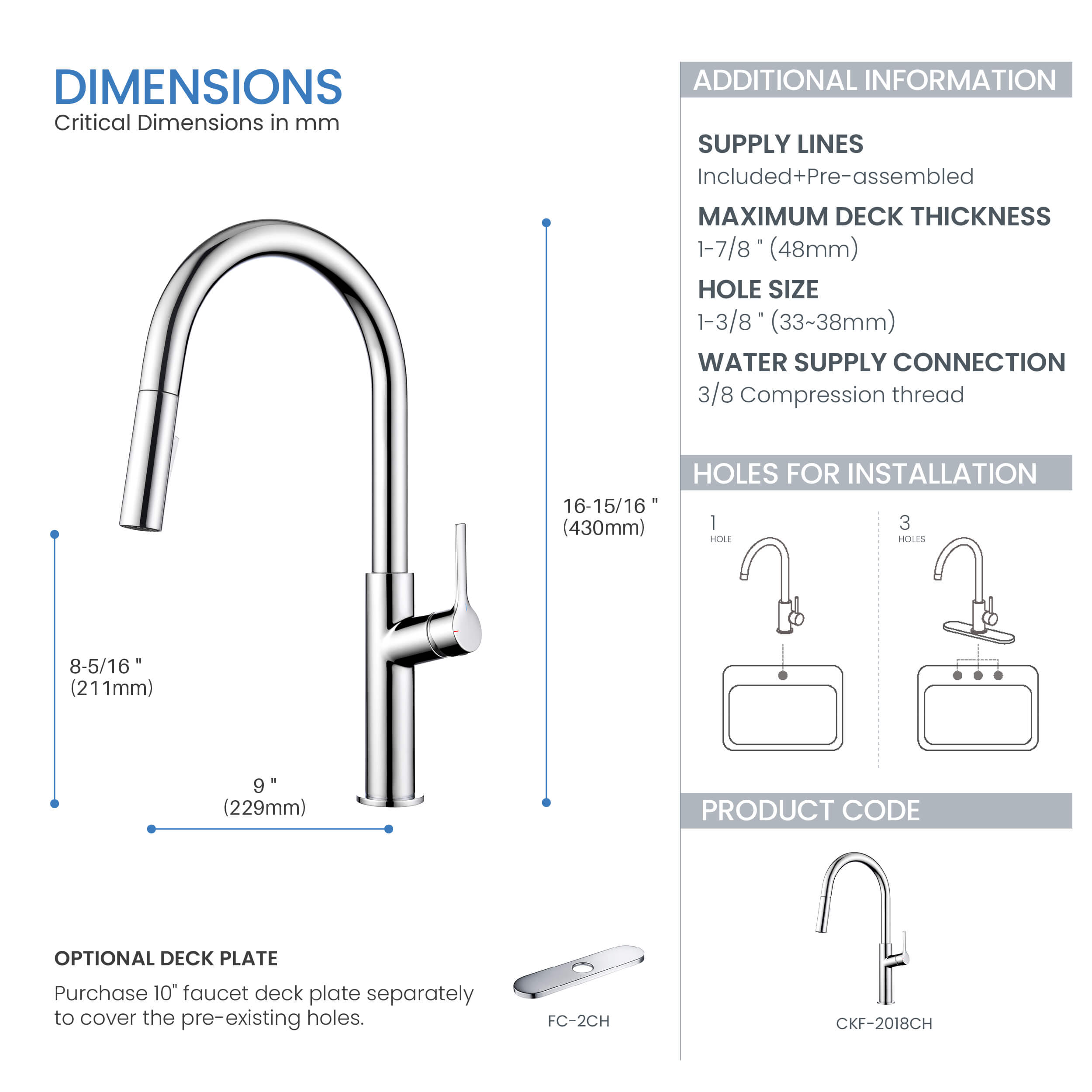 Neo Single Handle Pull Down Kitchen Sink Faucet