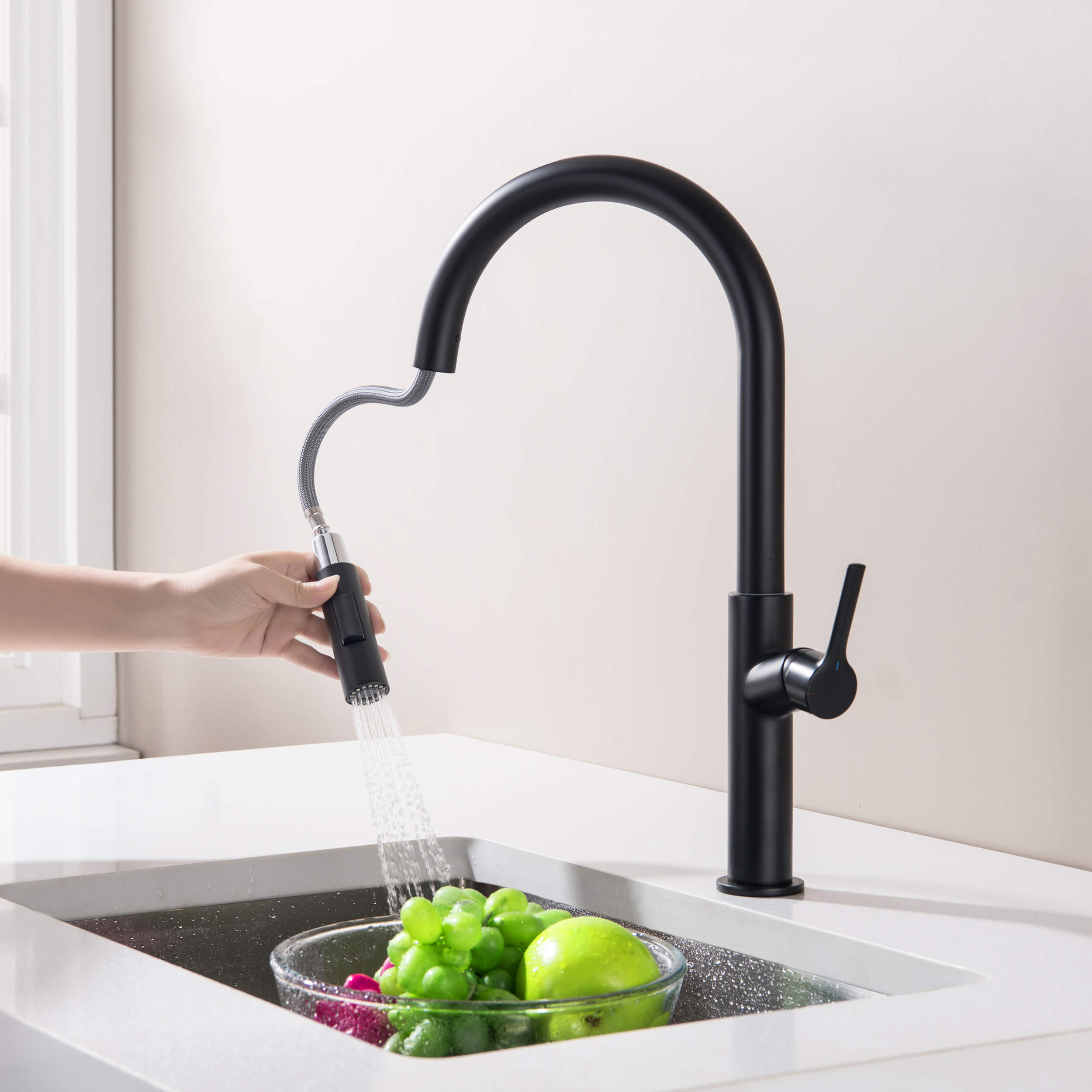 Neo Single Handle Pull Down Kitchen Sink Faucet