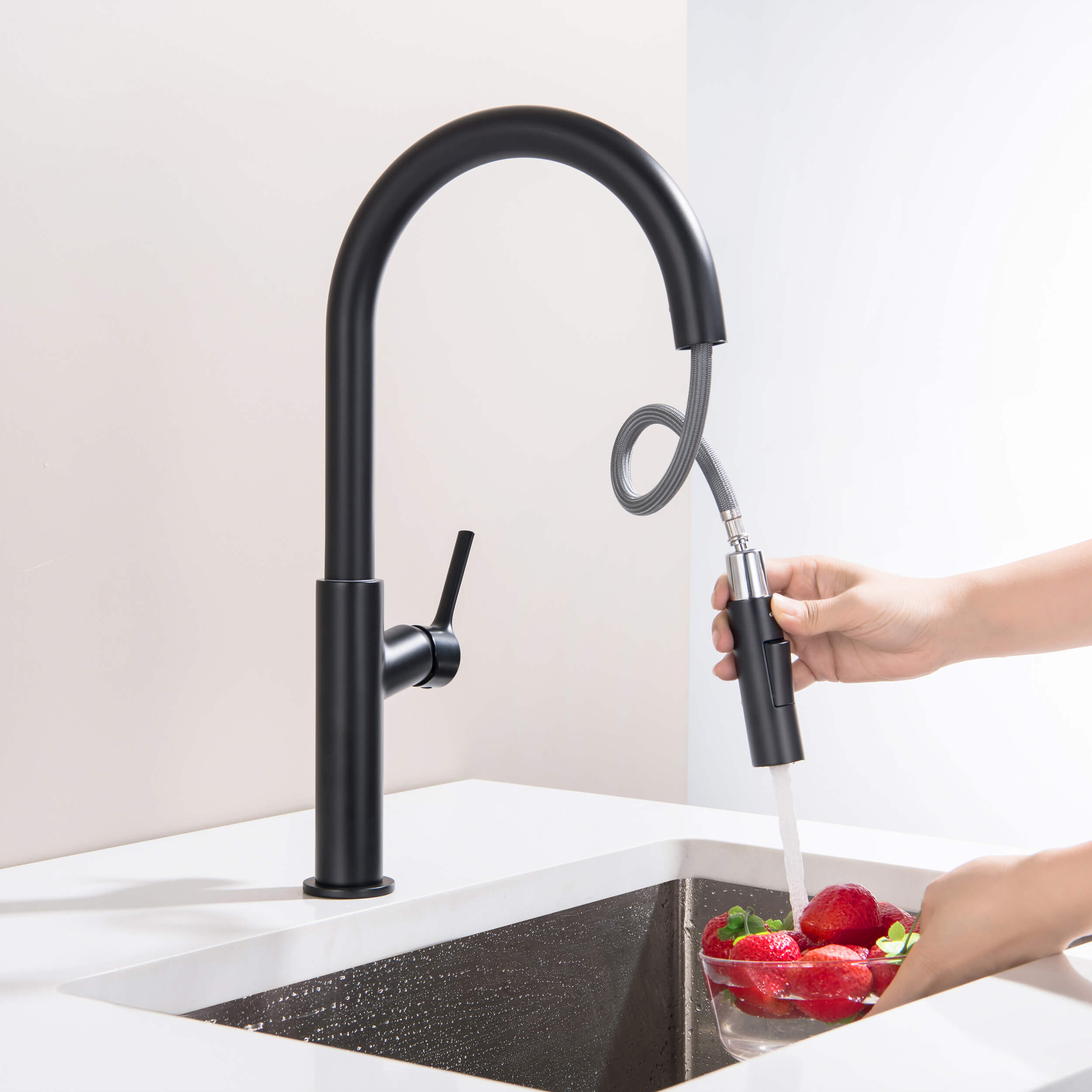 Neo Single Handle Pull Down Kitchen Sink Faucet
