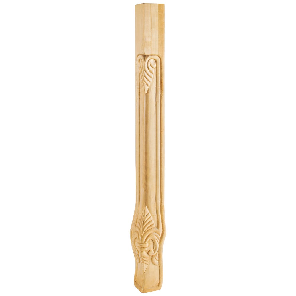 Hardware Resources 2-3/4" W x 2-3/4" D x 35-1/4" H Cherry Acanthus Corner Leg