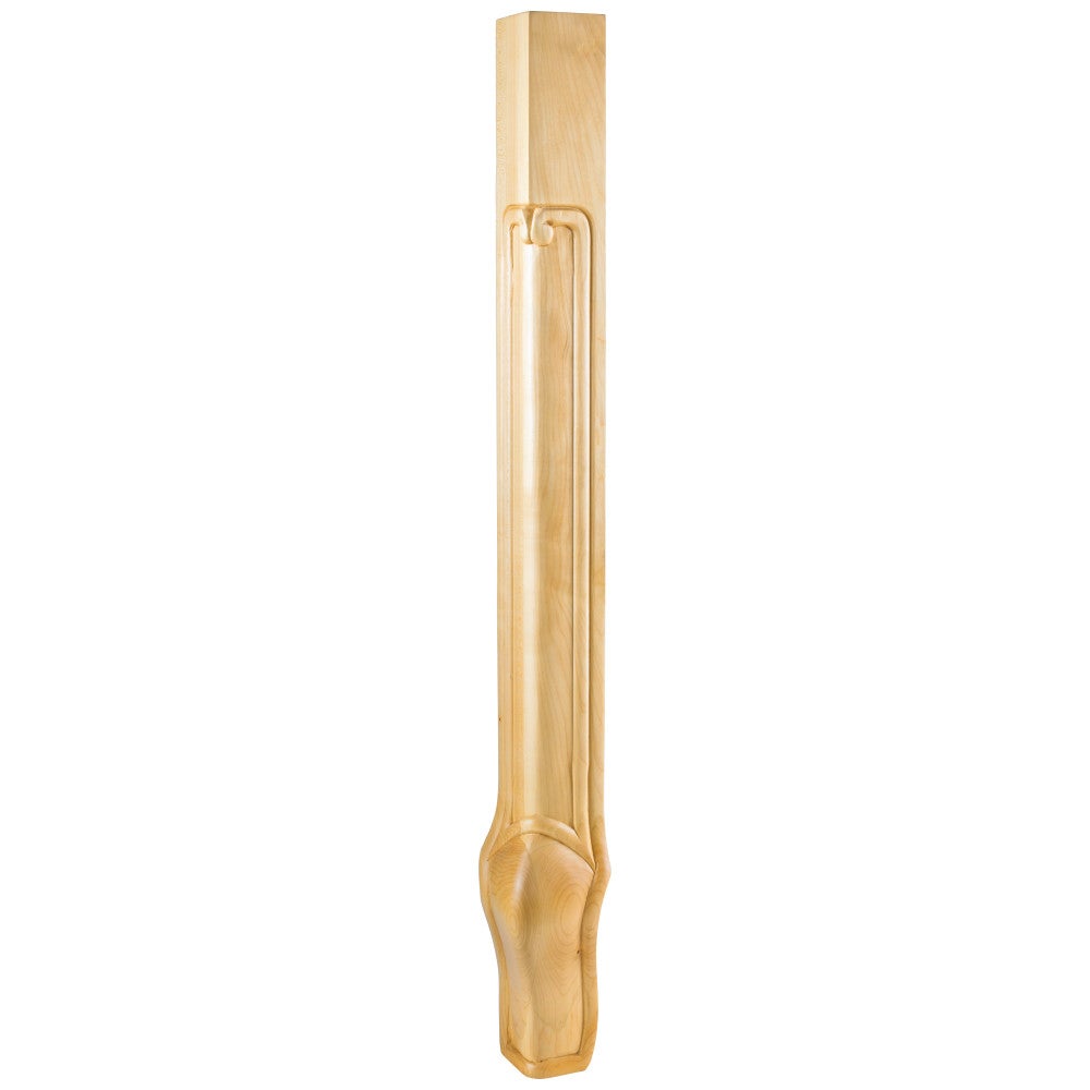 Hardware Resources 2-3/4" W x 2-3/4" D x 35-1/4" H Rubberwood Queen Anne Corner Leg