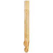 Hardware Resources 2-3/4" W x 2-3/4" D x 35-1/4" H Maple French Cut Corner Leg