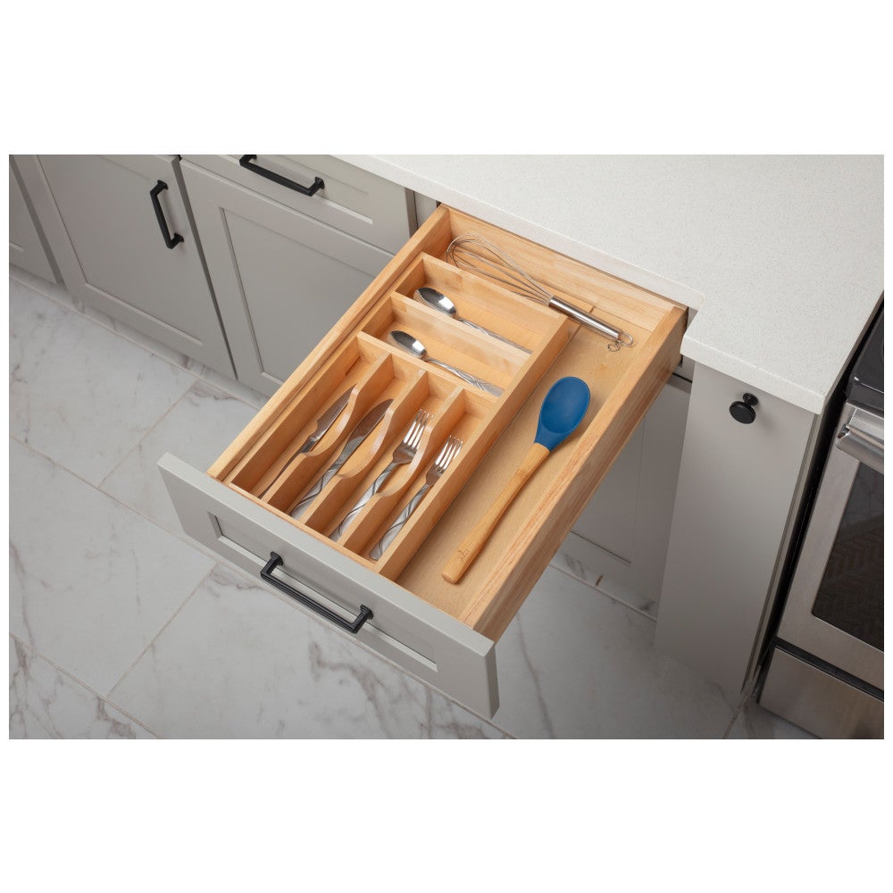 Hardware Resources Adjustable SLIMLINE Cutlery Drop-In Drawer Insert
