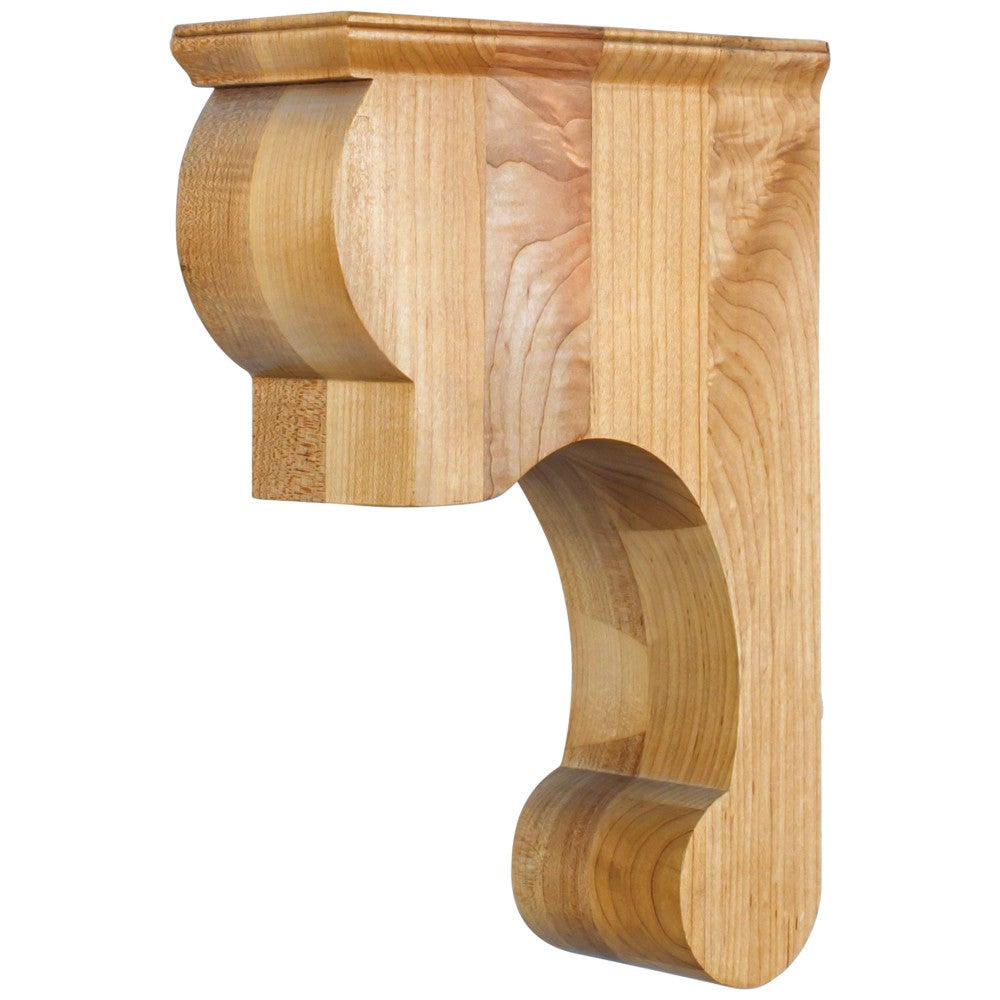 Hardware Resources 3-3/8" W x 8" D x 11-3/4" H Alder Scrolled Smooth Corbel