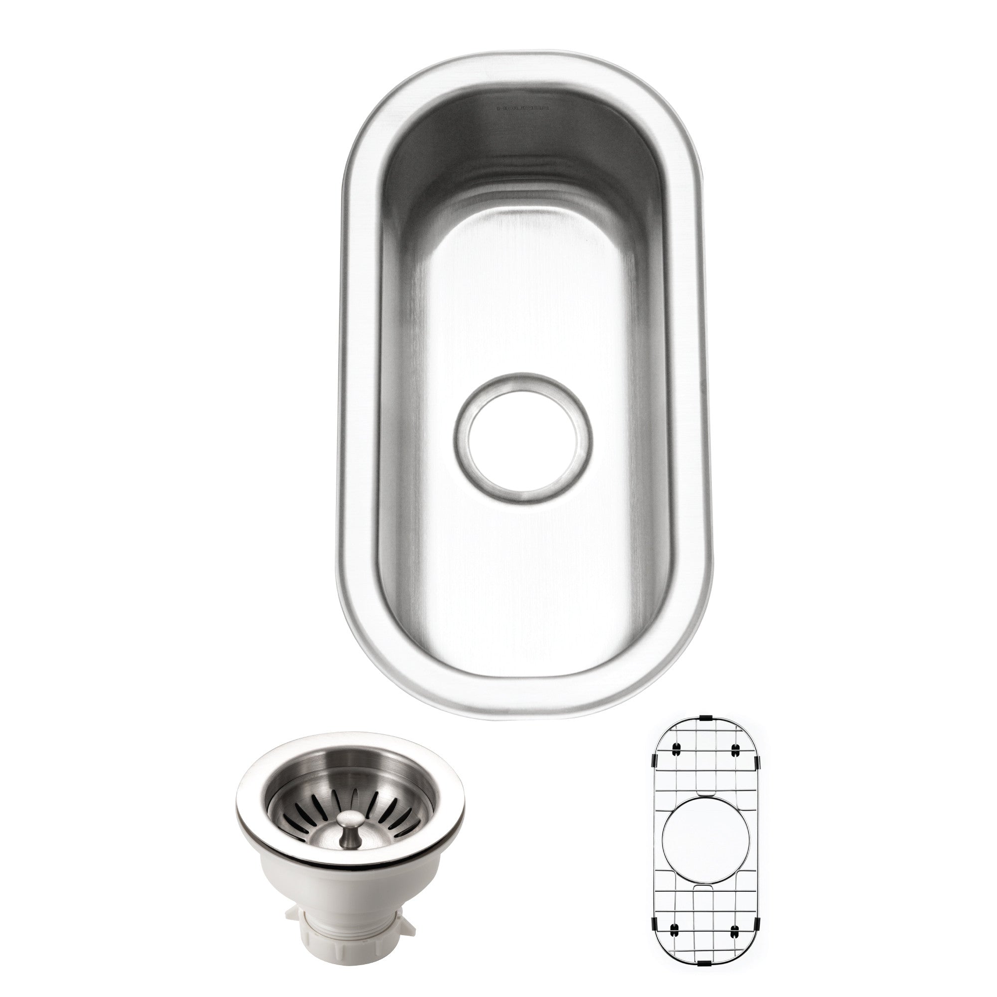 Houzer Club 10 inch Stainless Steel Undermount Compact Single Bowl Bar Sink - CS-1105