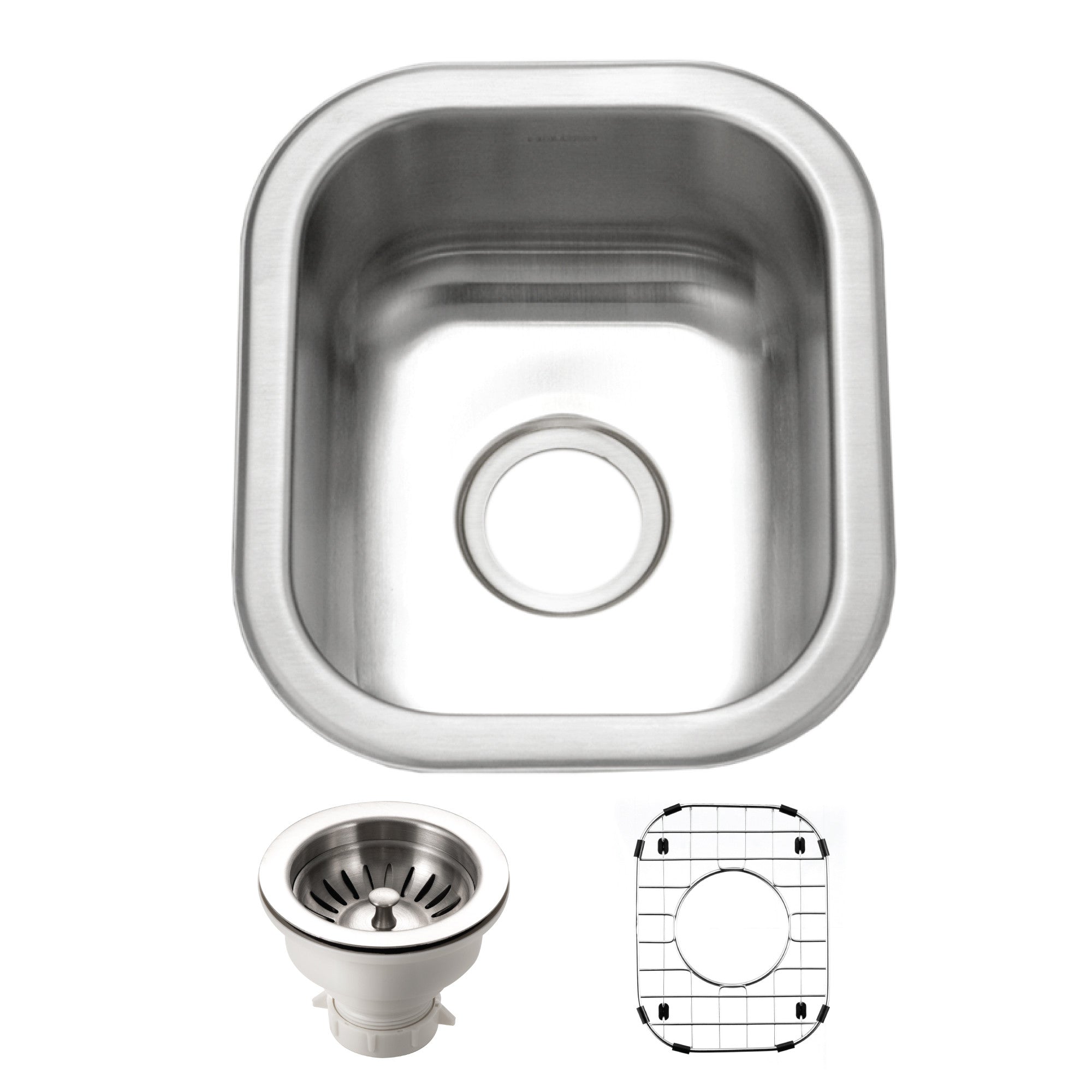 Houzer Club 13 inch Stainless Steel Undermount Small Bar and Prep Sink - CS-1307