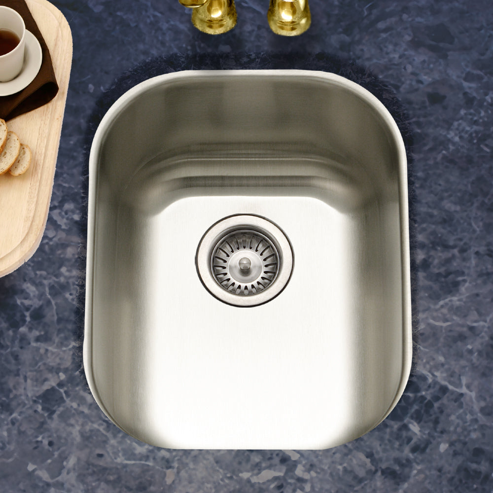 Houzer CS-1607 Club Series Undermount 0-Hole Single Bowl Bar/Prep Sink