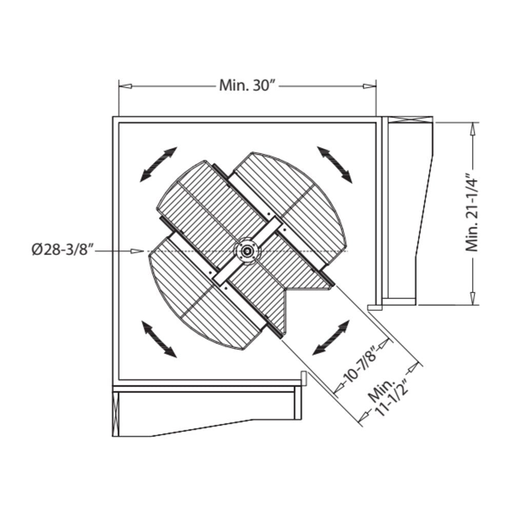 Easy 360 Lazy Susan Rotating Corner Organizer