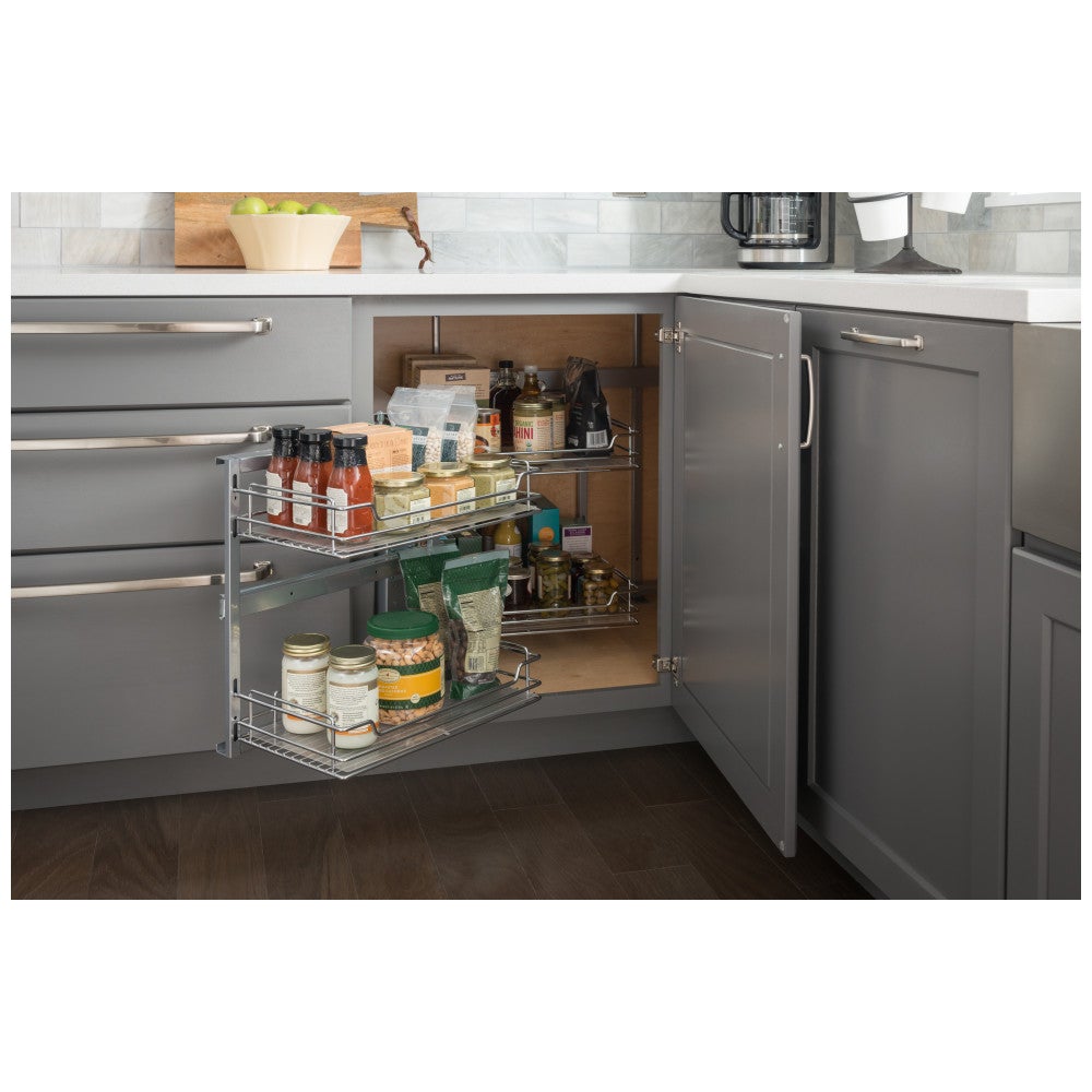 Blind Corner Soft-close Sliding Door Organizer
