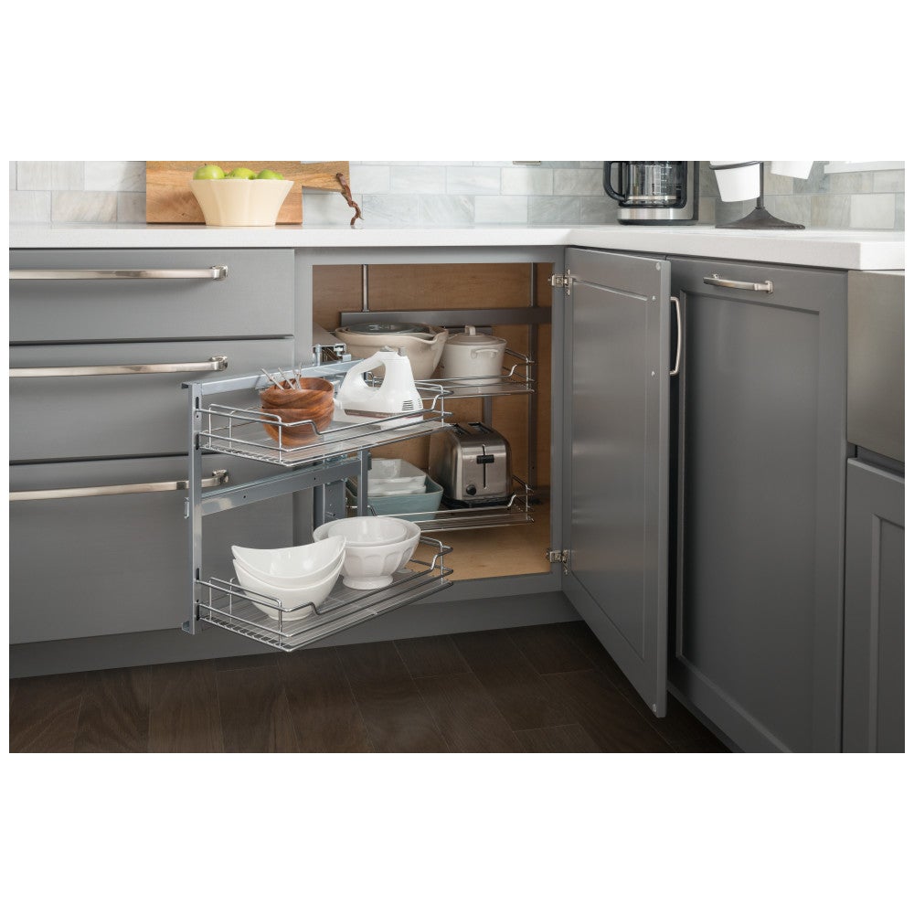 Blind Corner Soft-close Sliding Door Organizer