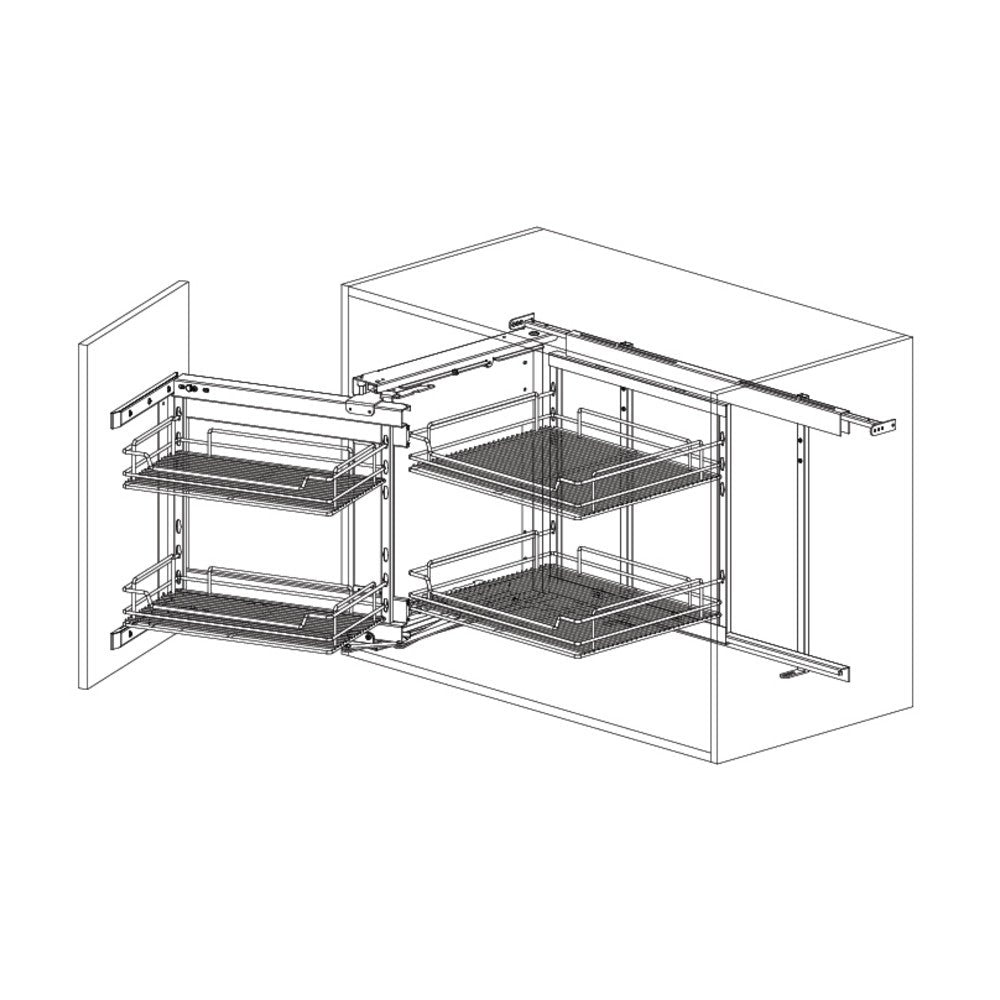 Blind Corner Soft-close Sliding Door Organizer