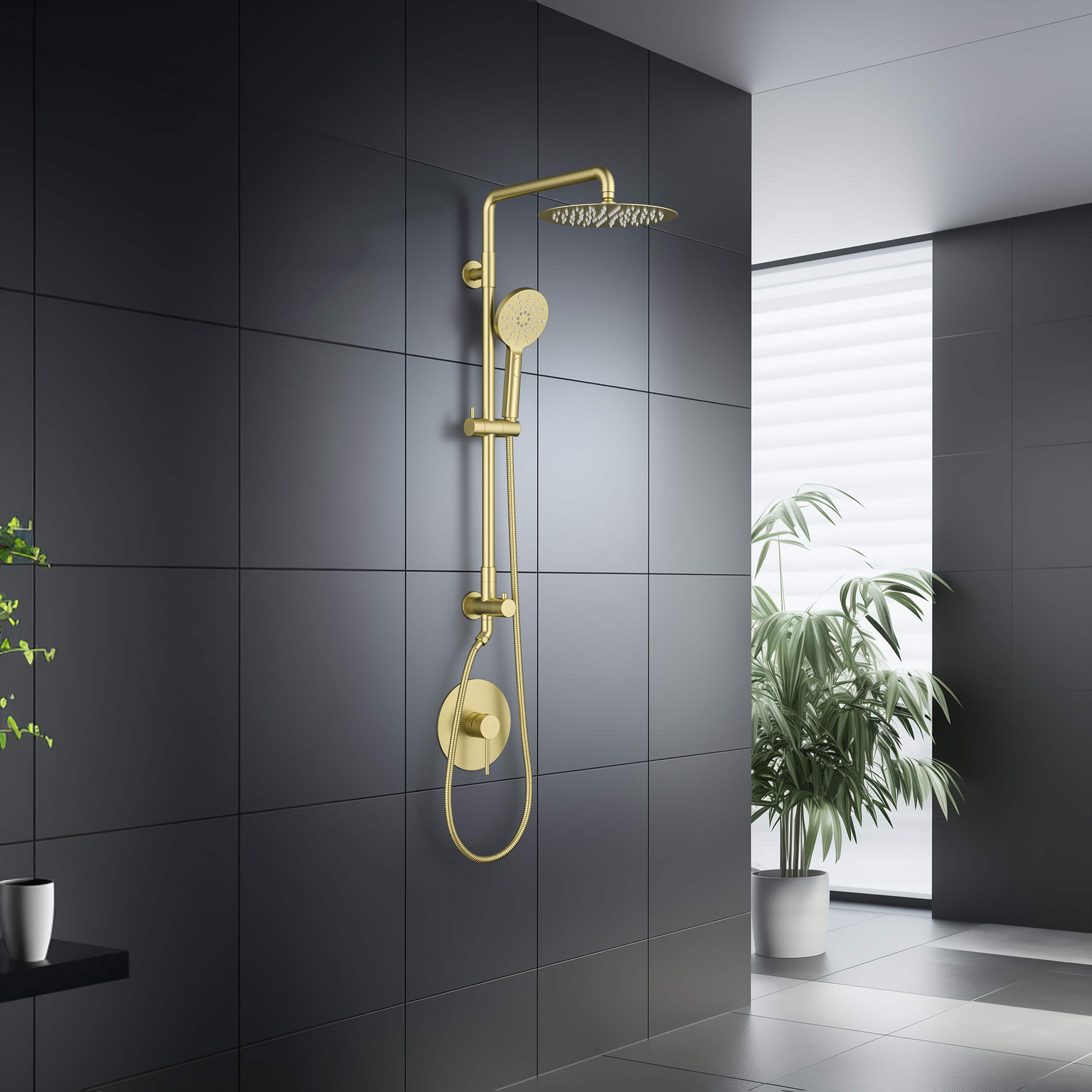 Halo Pressure Balanced 2-Function Shower Column with Rough In Valve