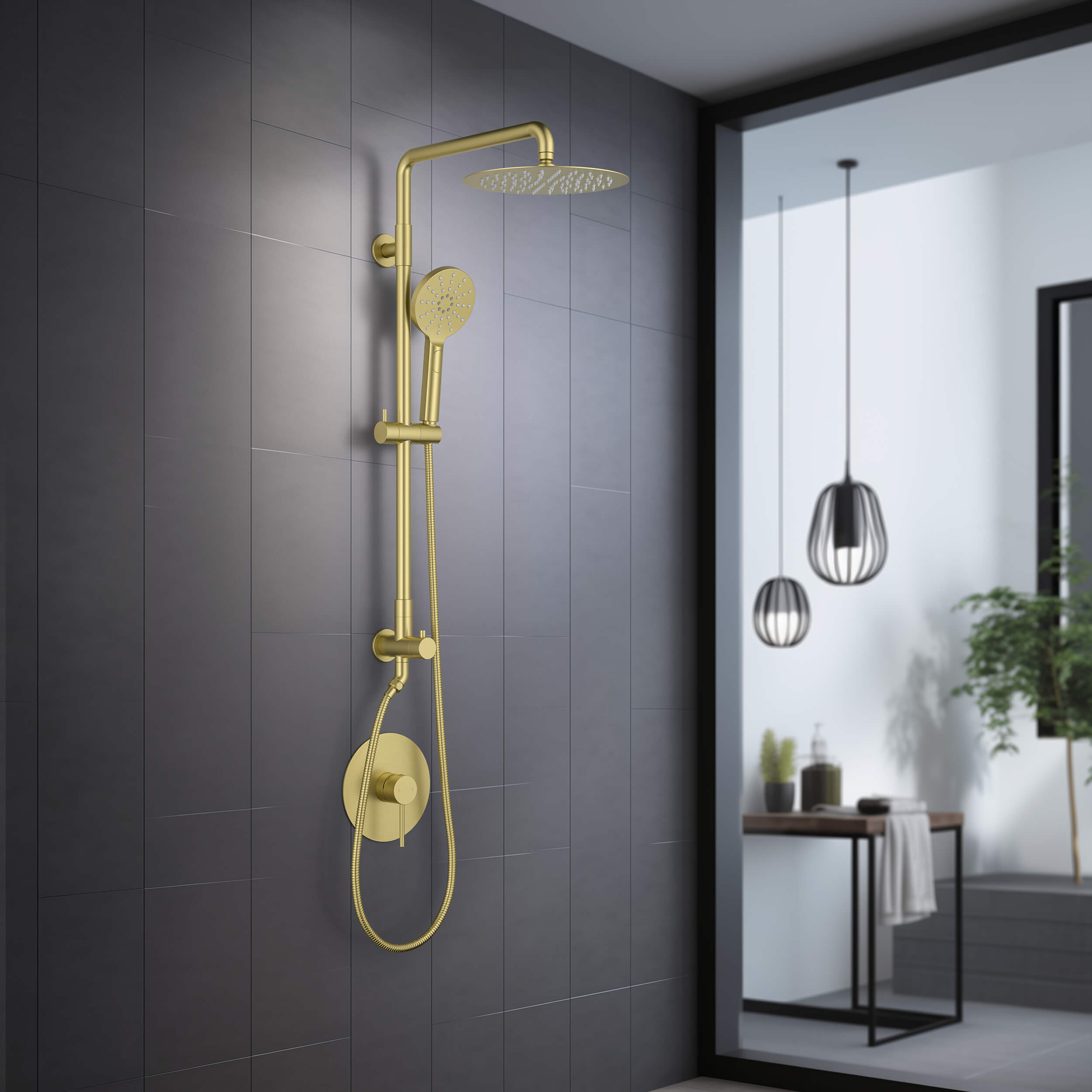Halo Pressure Balanced 2-Function Shower Column with Rough In Valve