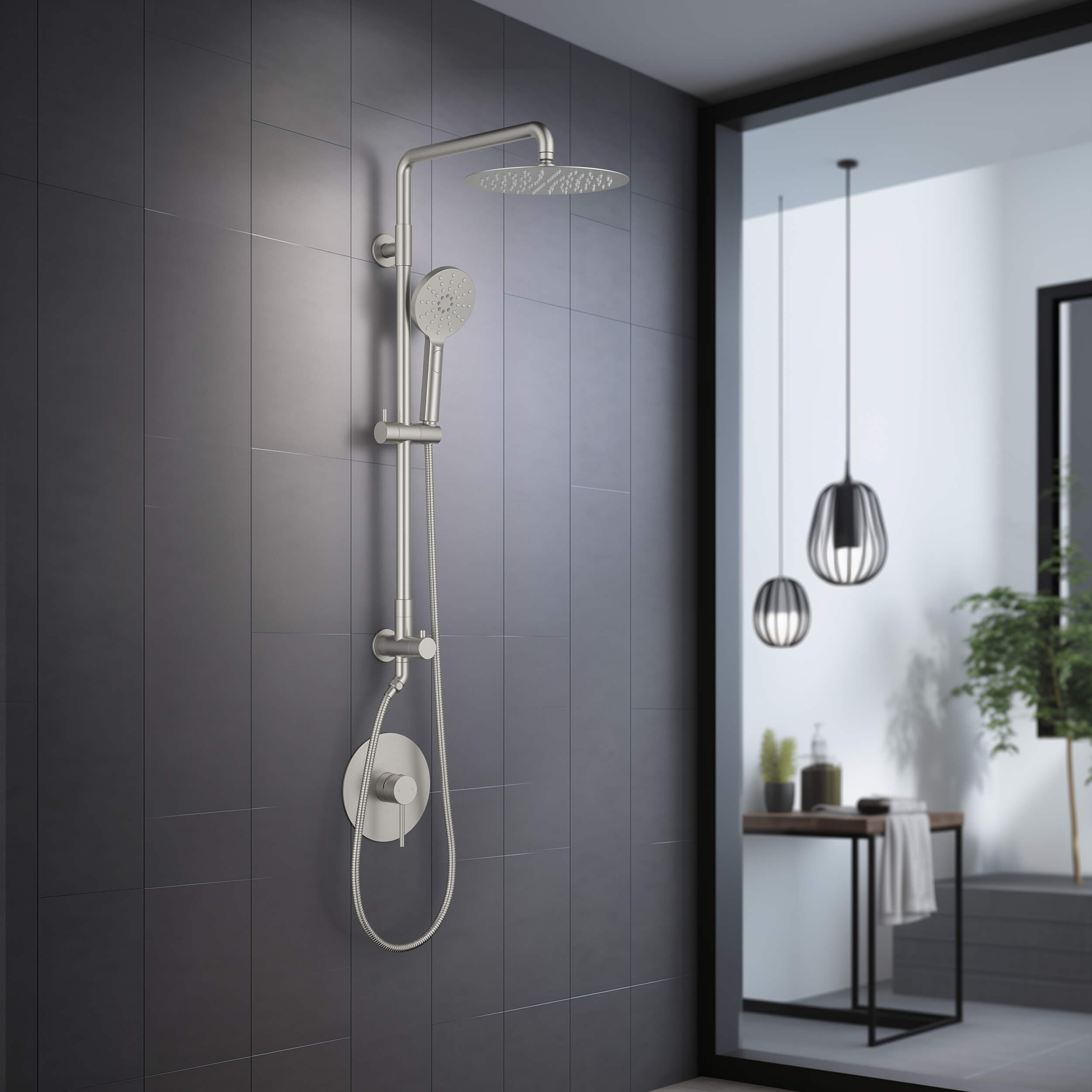 Halo Pressure Balanced 2-Function Shower Column with Rough In Valve