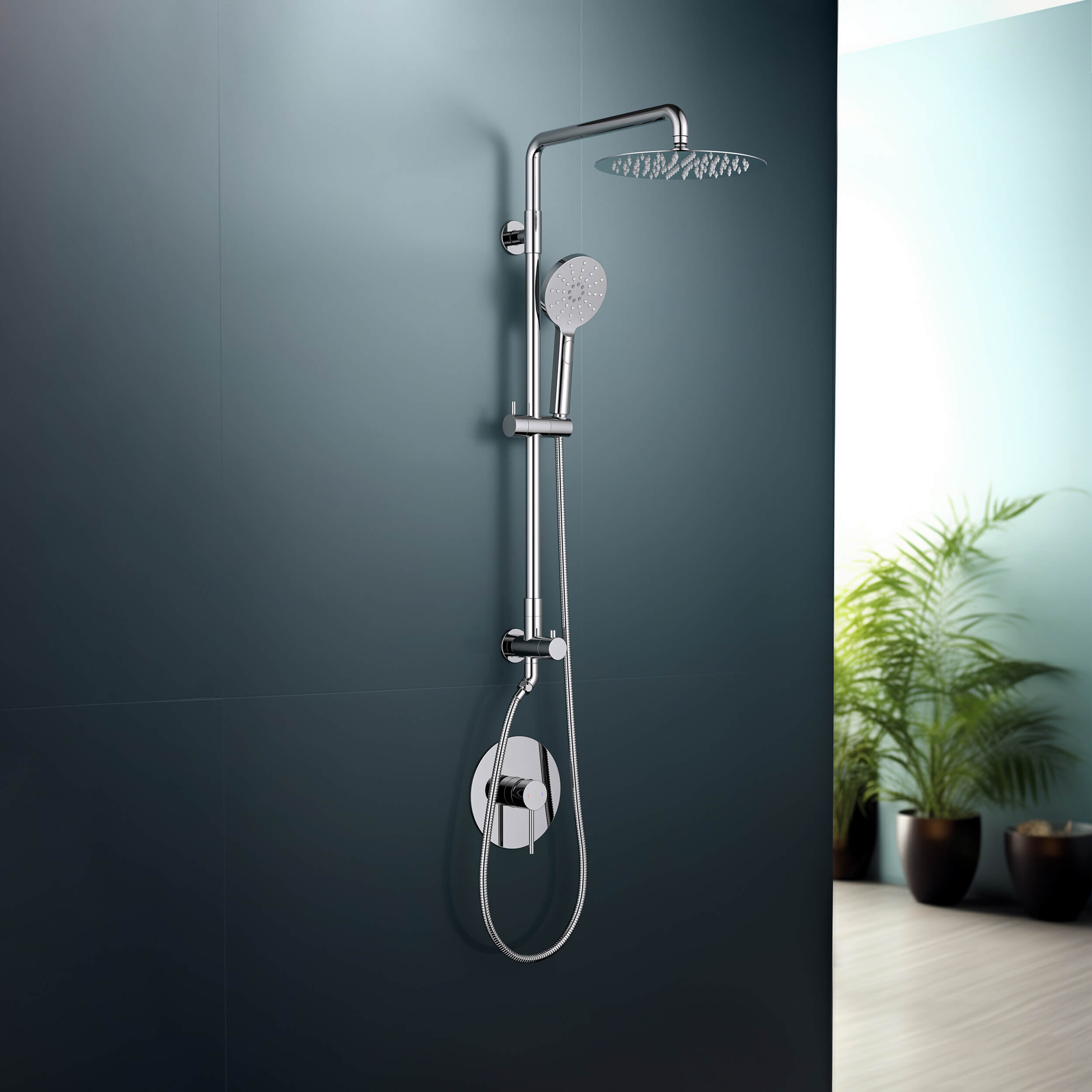 Halo Pressure Balanced 2-Function Shower Column with Rough In Valve